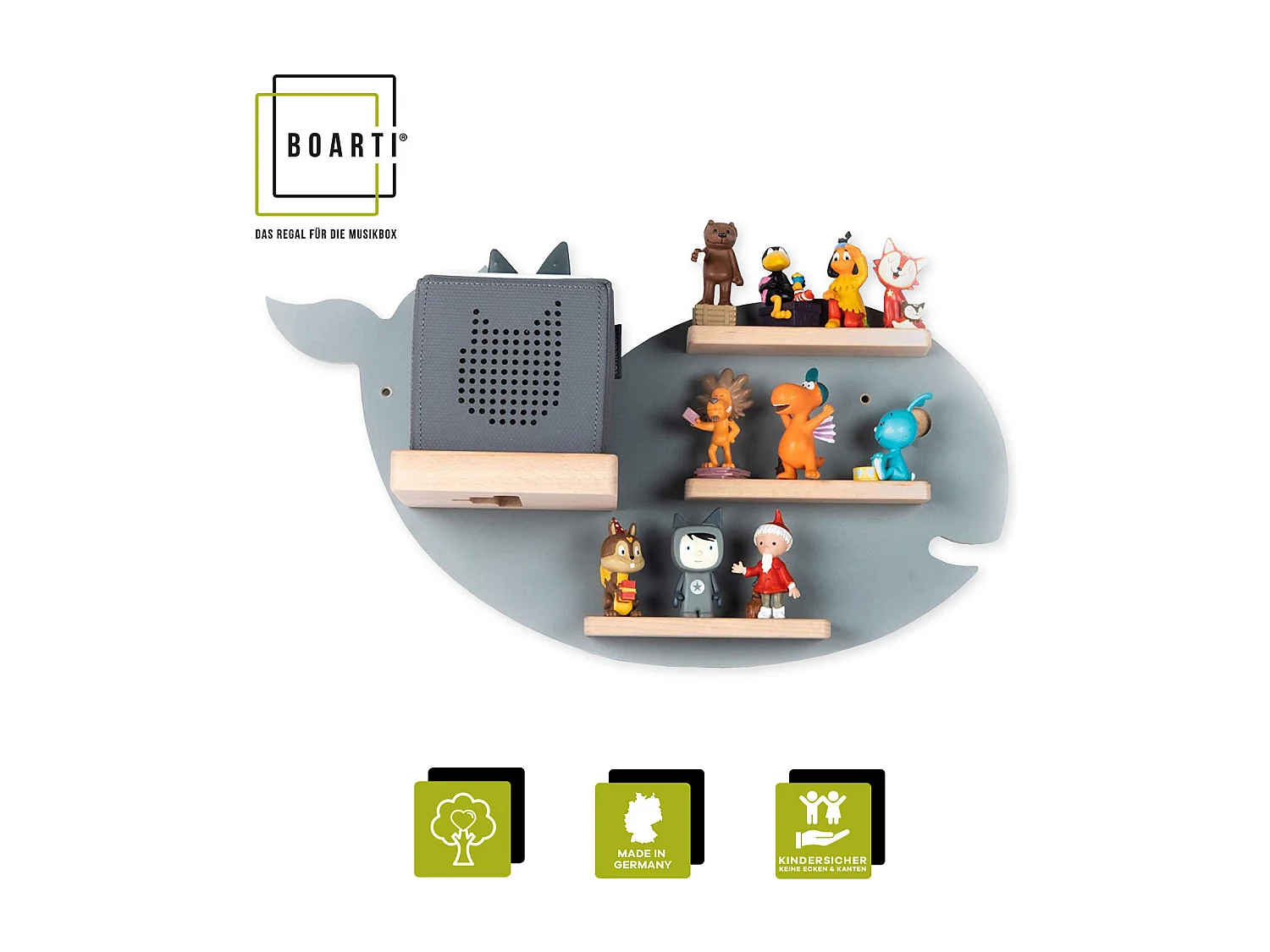 Regal Tier Wal Kinder Toniebox Tonies Figuren