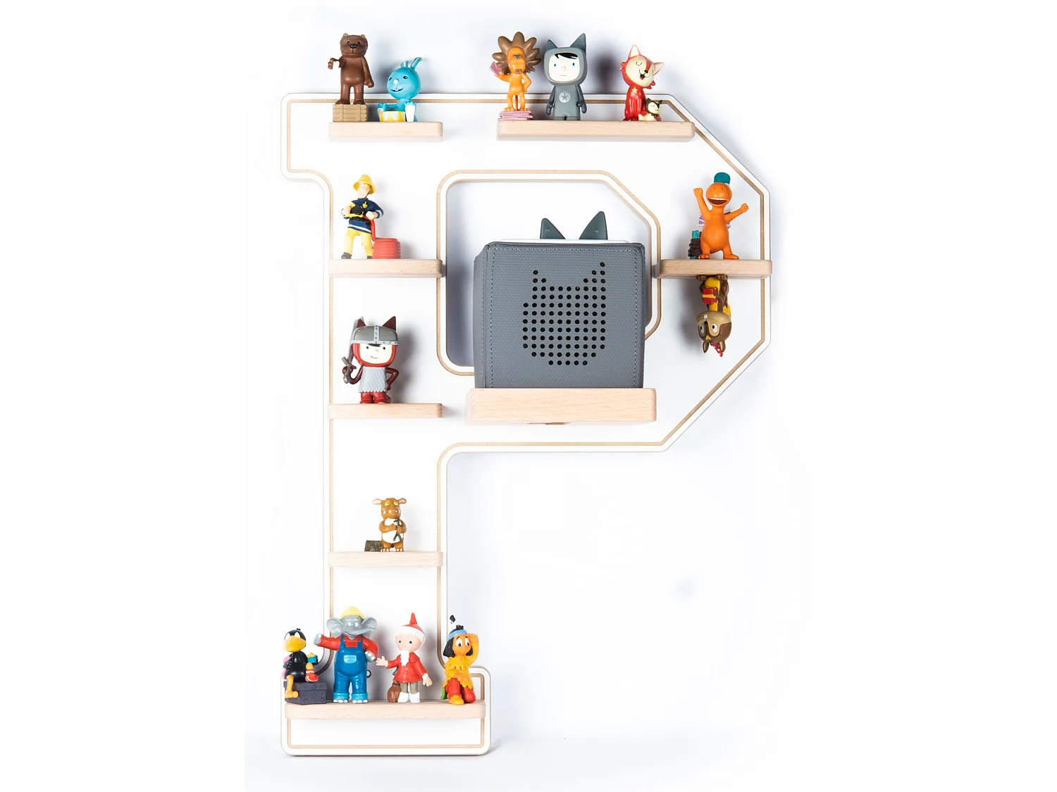 Holz Regal Buchstabe P für Toniebox Tonies Figuren