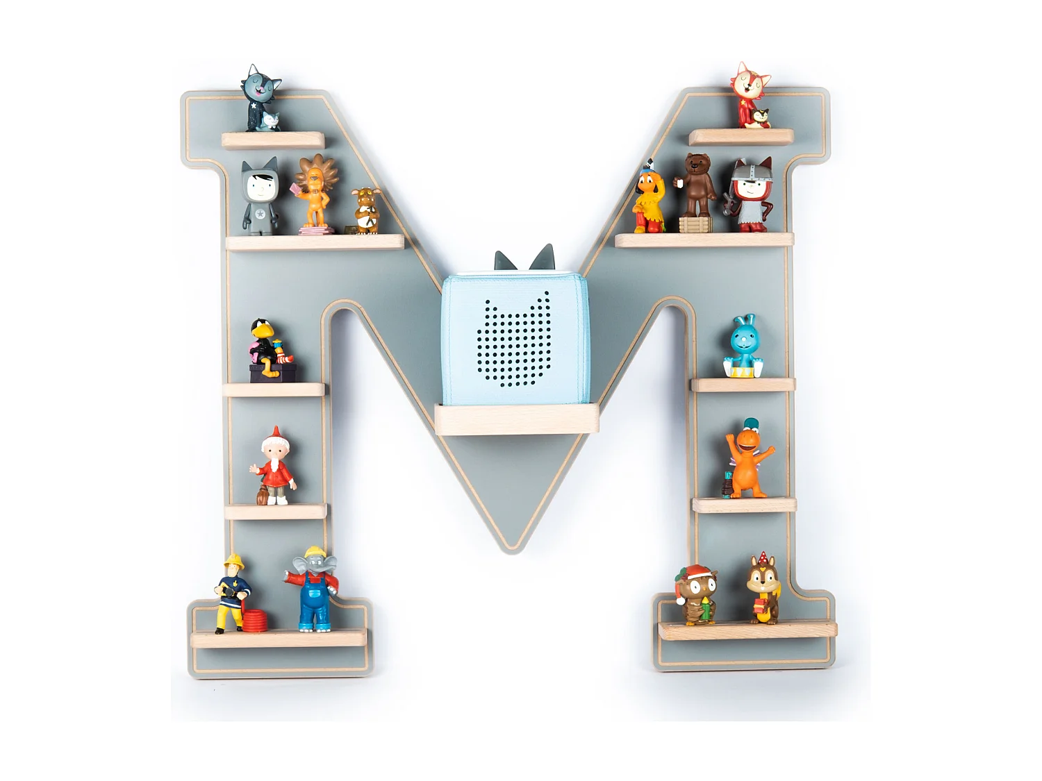 Wall Rack BOARTI Buchstabe Gray H. 54 x W. 60 x D. 19 cm