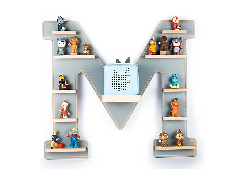 Holz Regal Buchstabe M für Toniebox Tonies Figuren