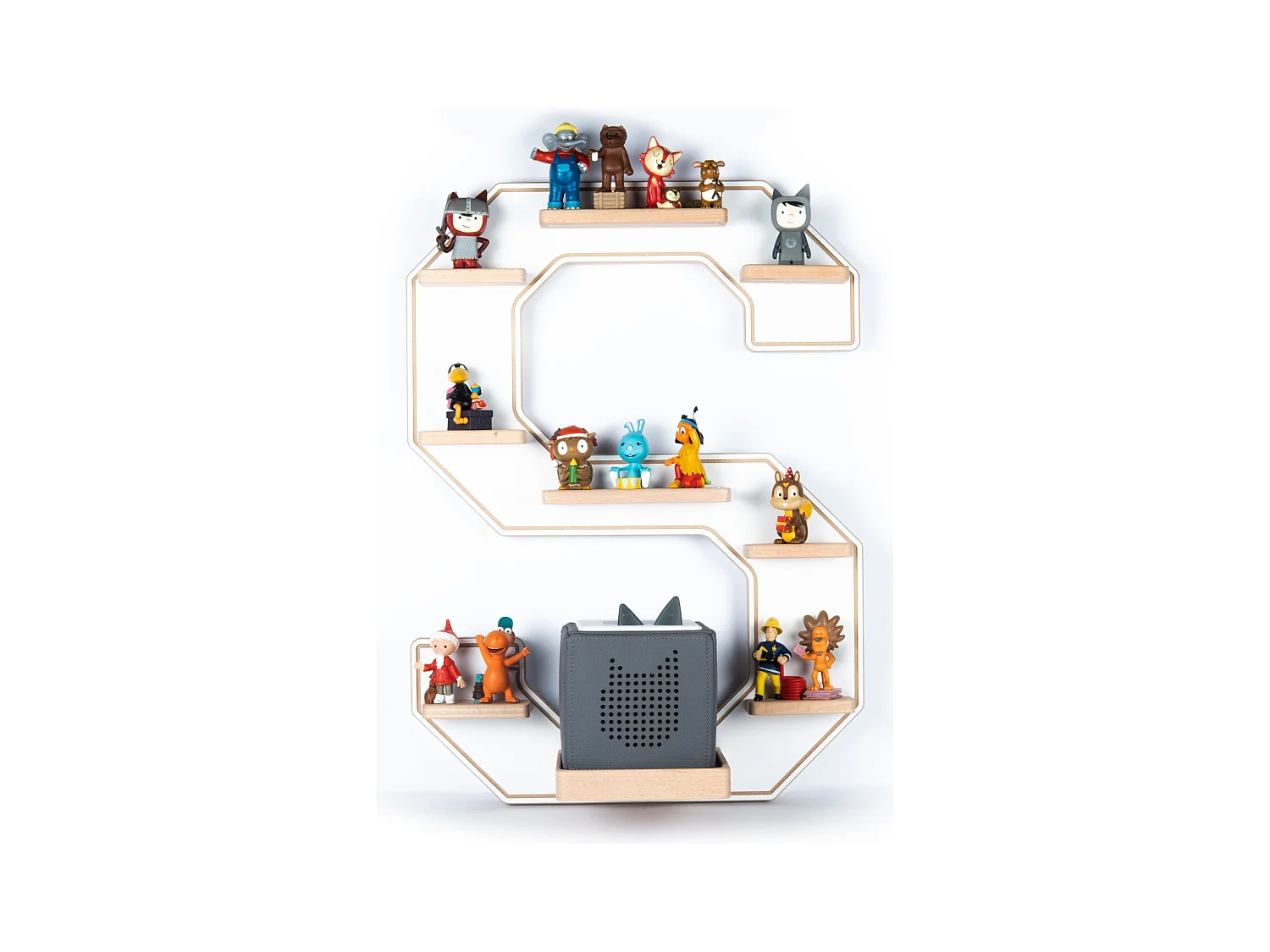 Etagère lettre S pour boîte audio tonies