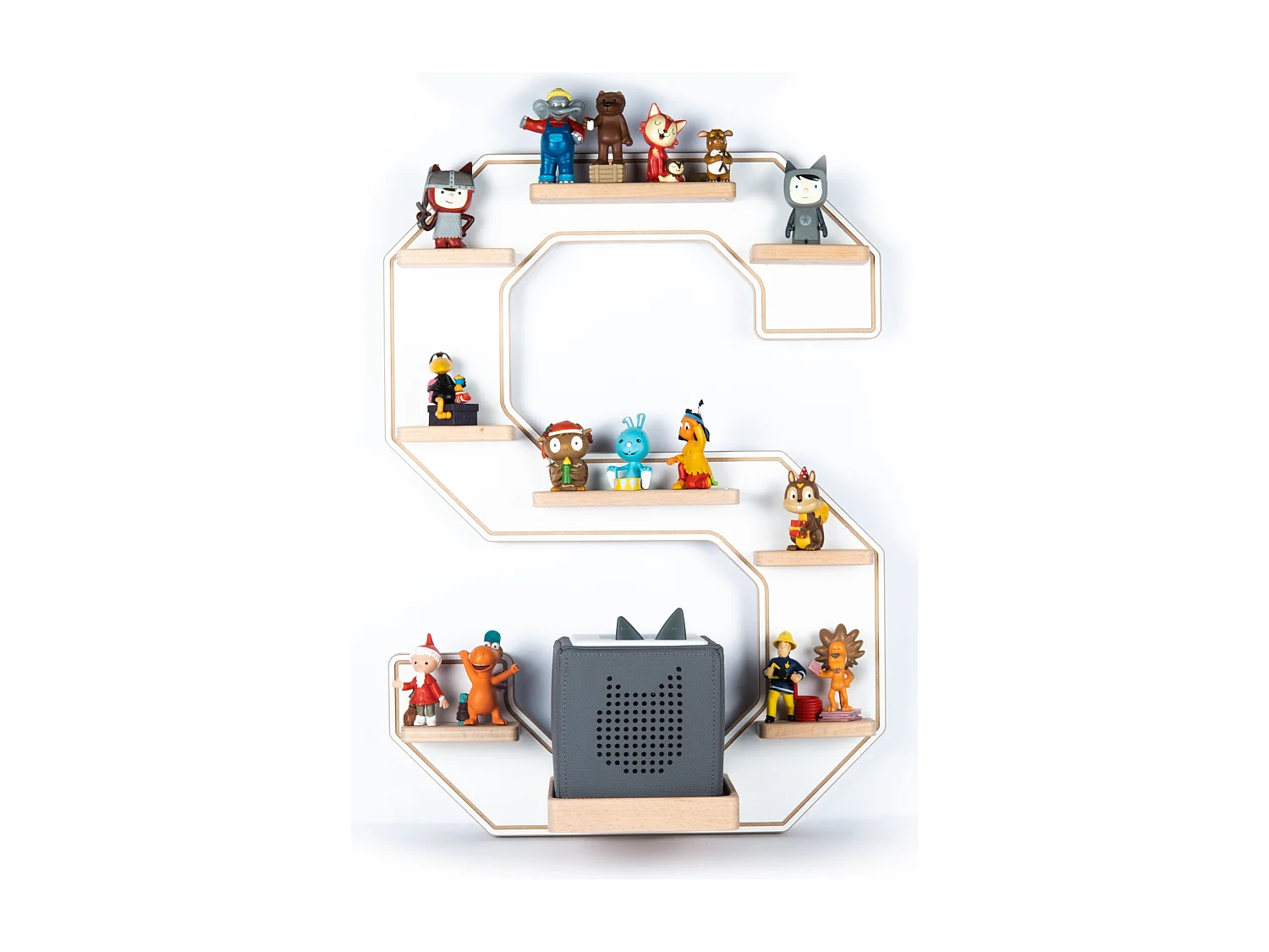 Etagère lettre S pour boîte audio tonies