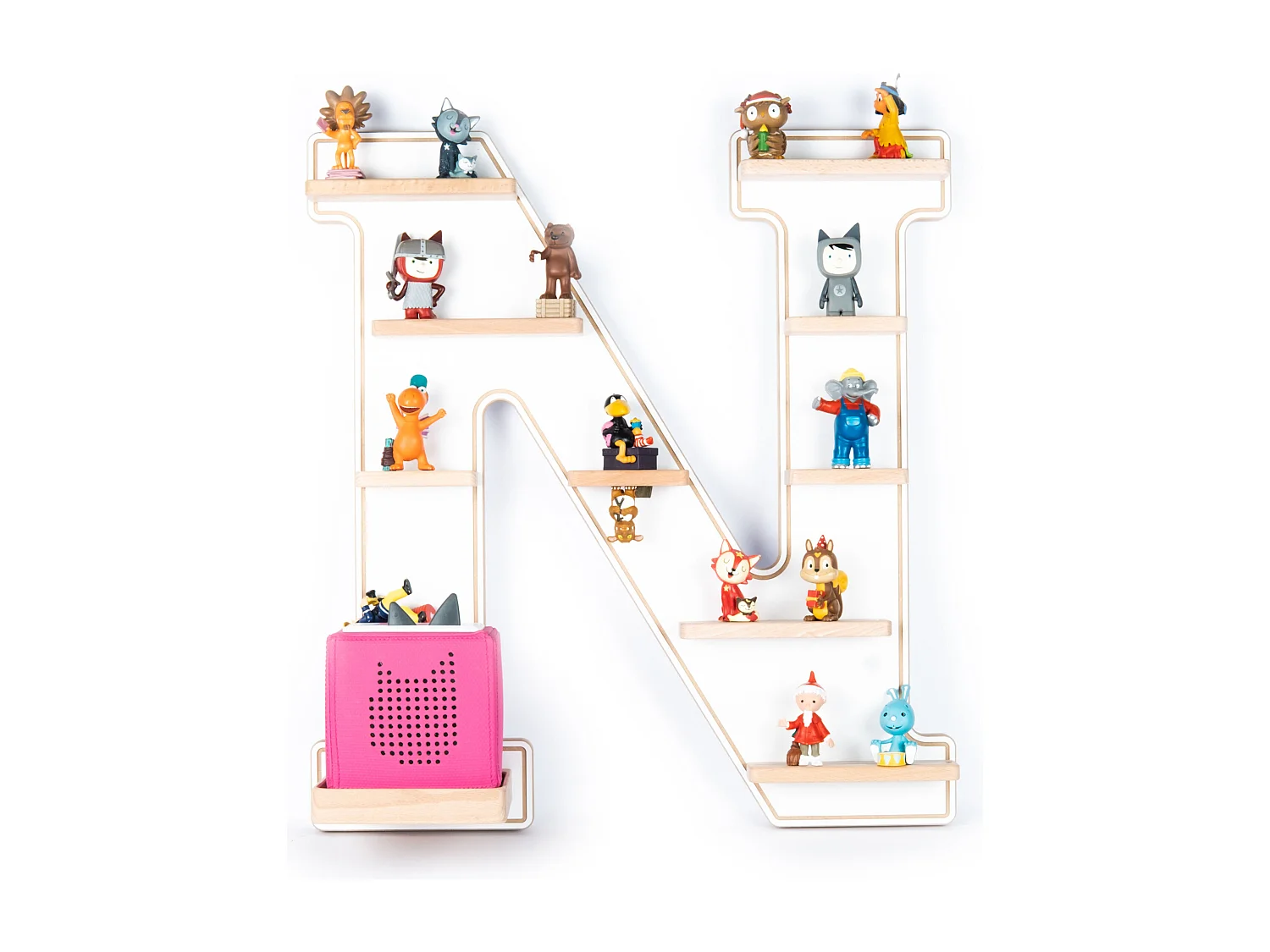 Etagère lettre N pour boîte audio tonies
