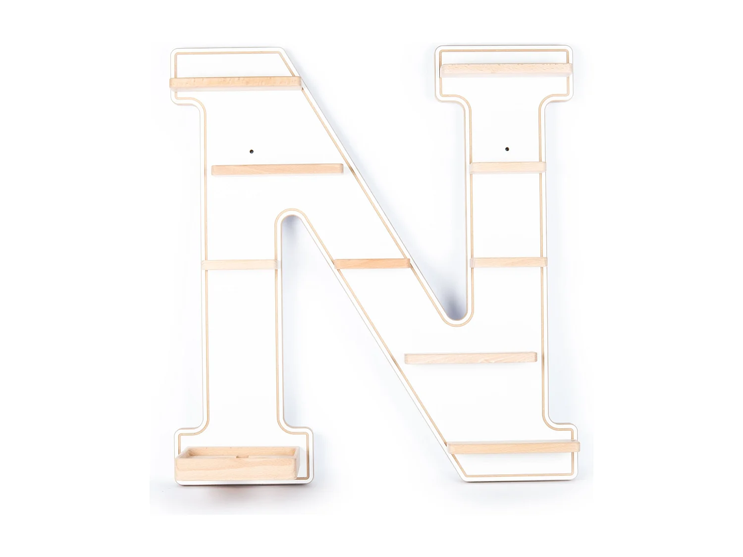 Etagère lettre N pour boîte audio tonies