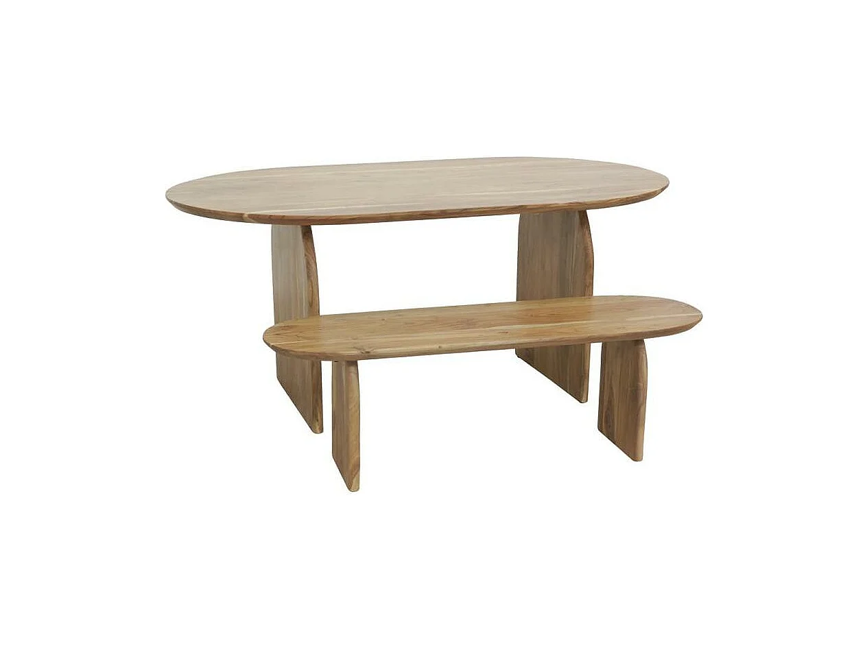 Table ovale en acacia