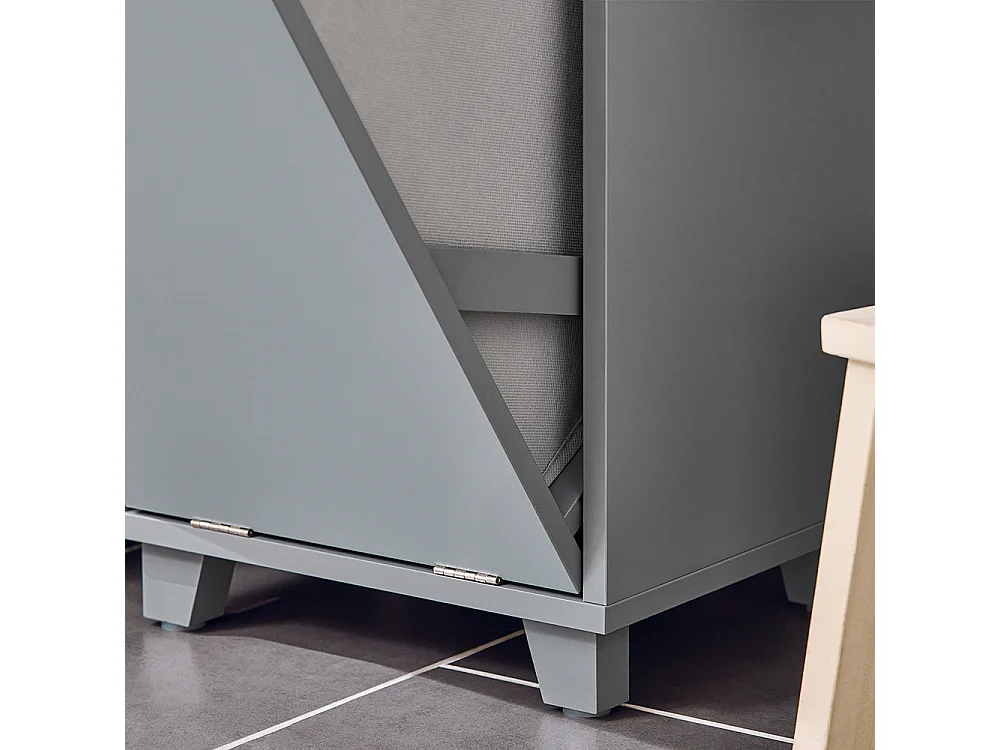 SoBuy Mobiletto portabiancheria Portabiancheria rimovibile Cesto della biancheria Mobiletto del bagno Grigio 35x30x90cm BZR159-DG