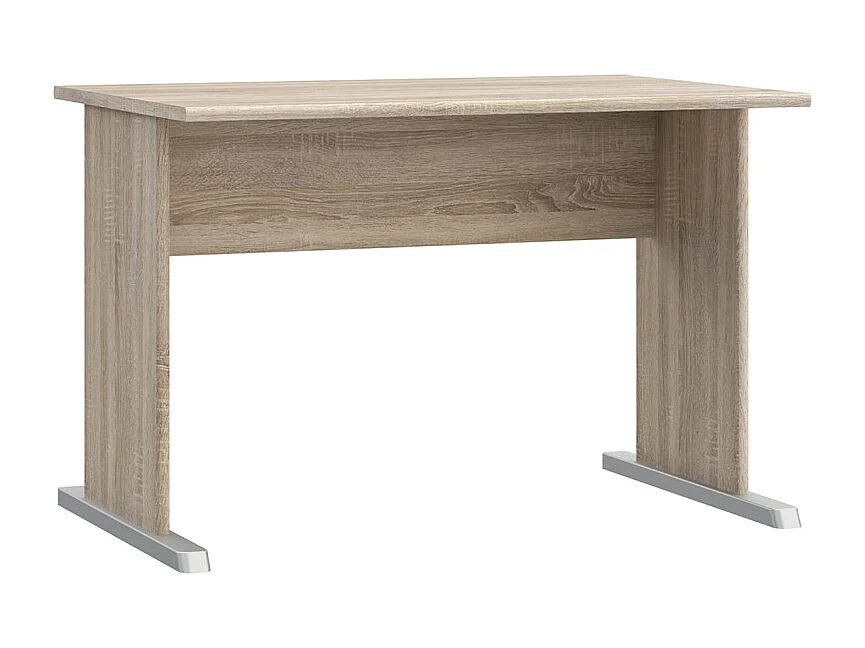 Bureau L. 108 cm décor chêne sonoma et pieds effet aluminium - MARIA