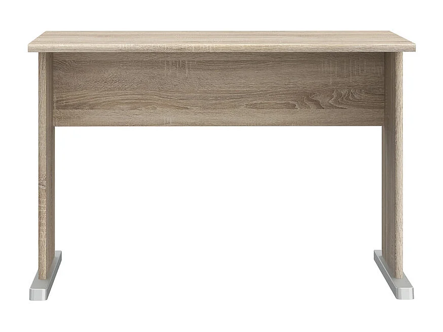 Bureau L. 108 cm décor chêne sonoma et pieds effet aluminium - MARIA