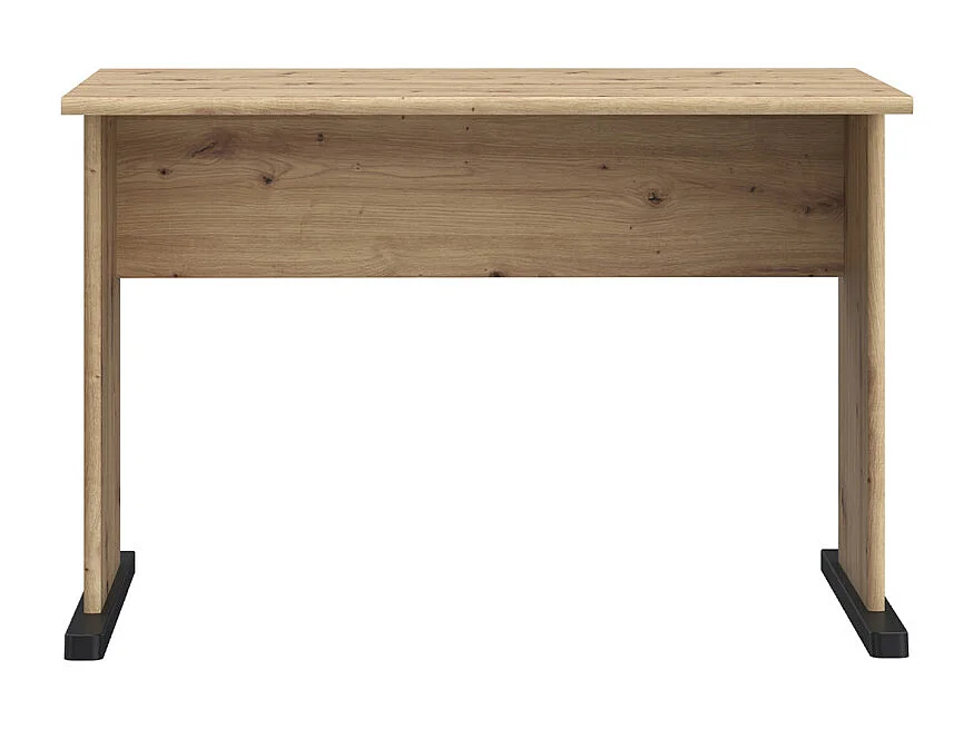 Bureau L. 108 cm décor chêne artisan avec piètement noir - MARIA