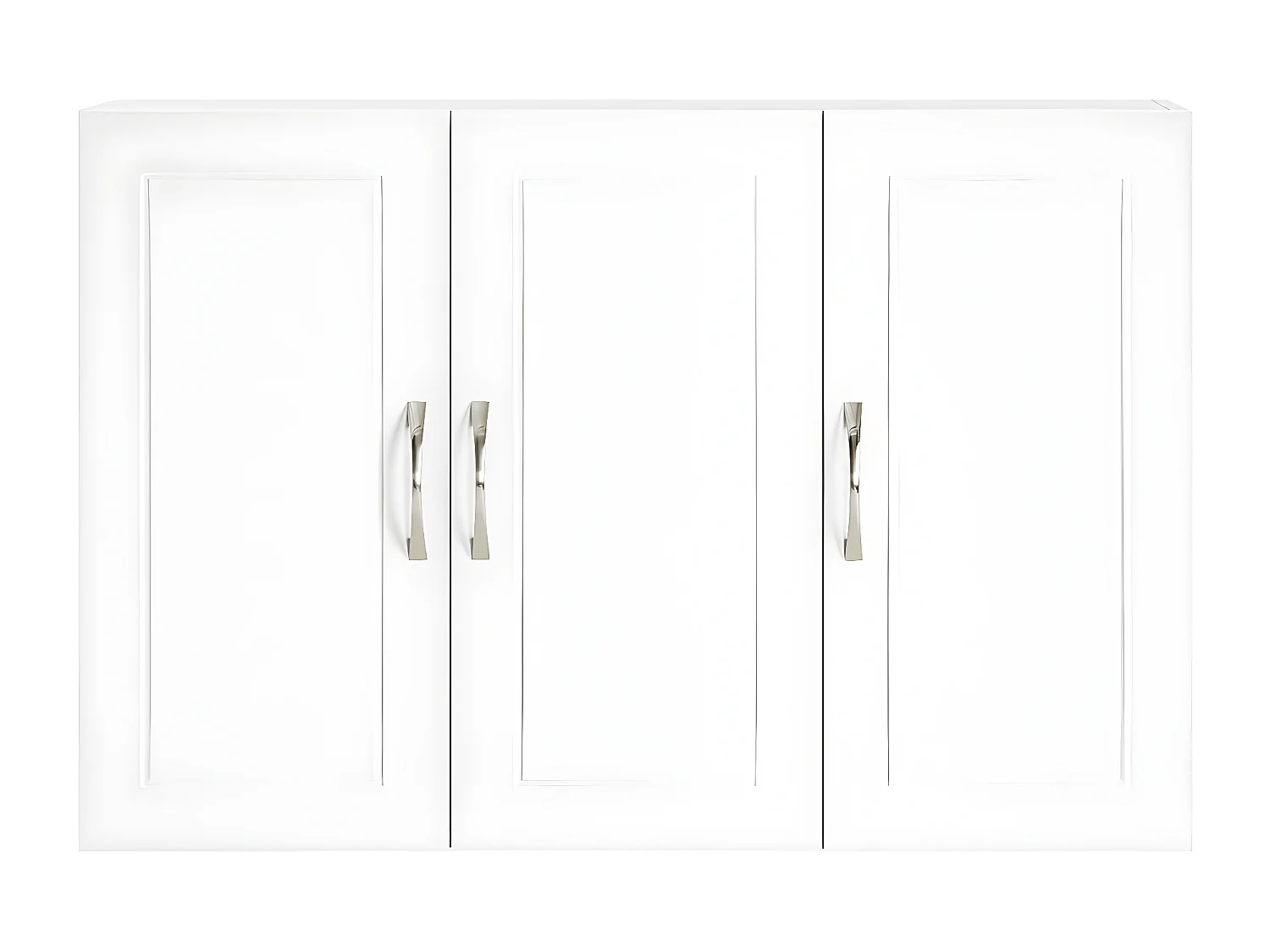 SoBuy Armoire Murale de Salle de Bain, Placard de Rangement, Meuble de Rangement Suspendu, Meuble Haut avec 3 Portes, 90x30x60 cm, Blanc, FRG231-L-W