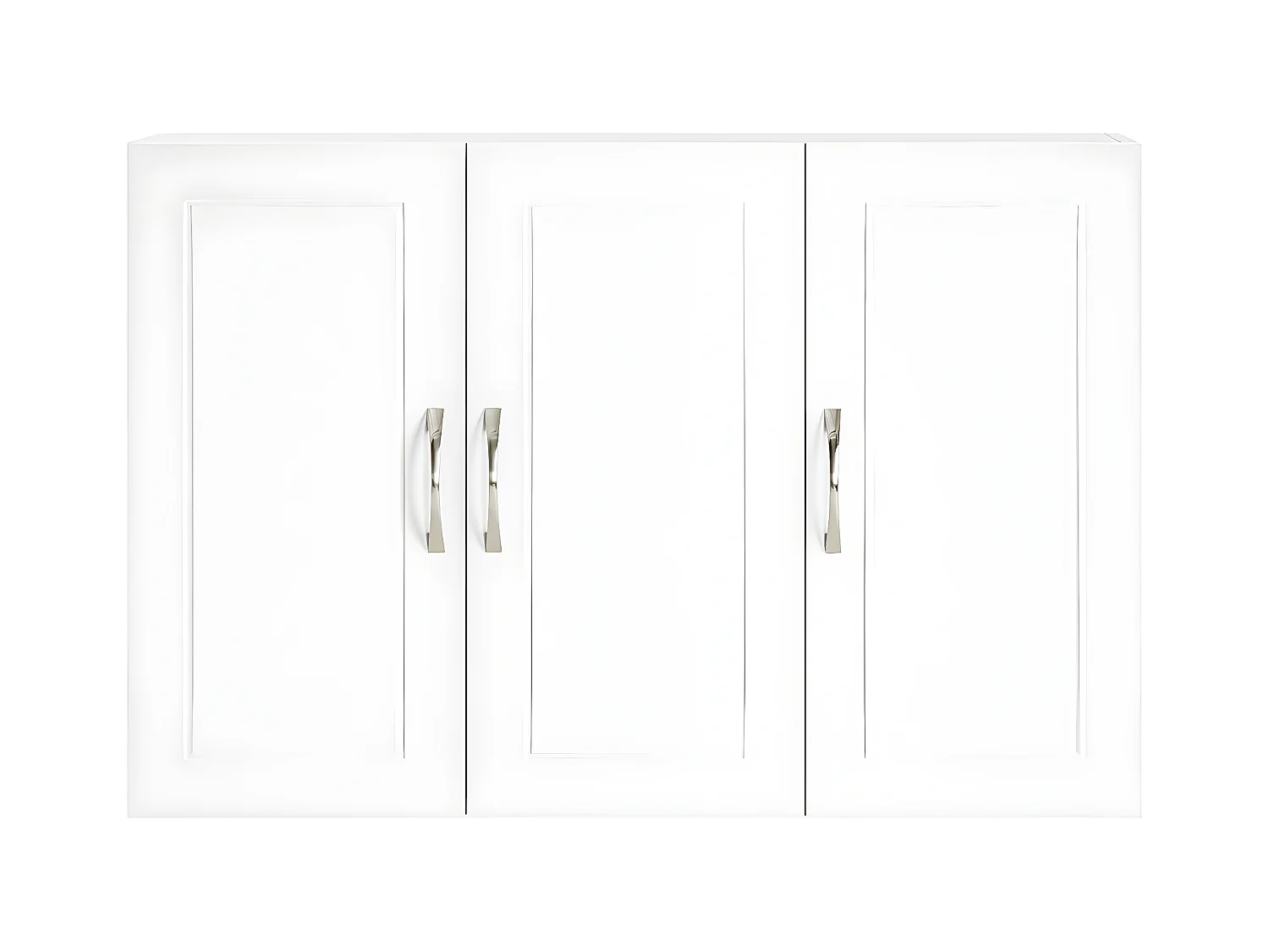 SoBuy Armoire Murale de Salle de Bain, Placard de Rangement, Meuble de Rangement Suspendu, Meuble Haut avec 3 Portes, 90x30x60 cm, Blanc, FRG231-L-W