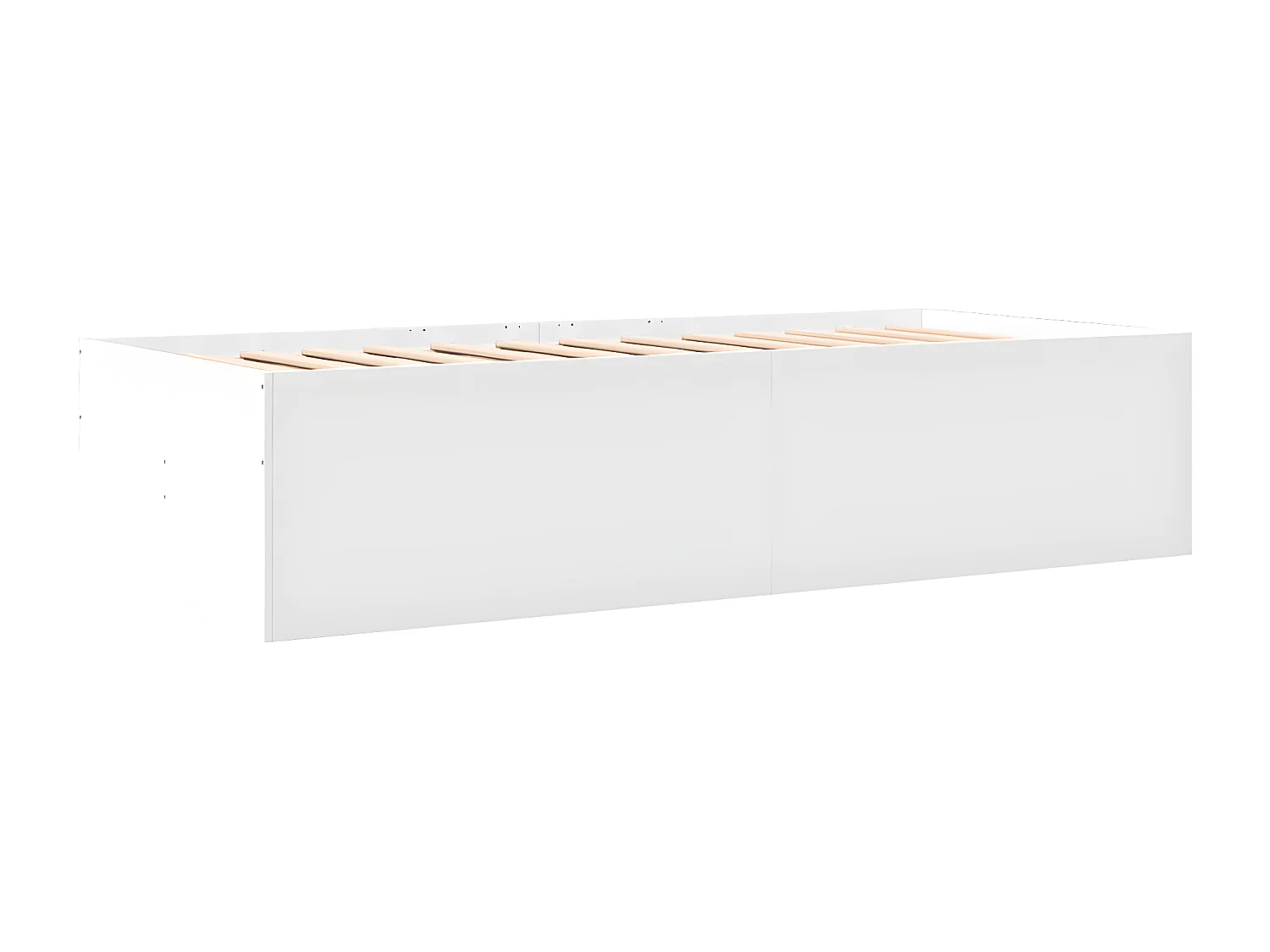 Sofá-cama c/ gavetas 90x200 cm derivados de madeira branco