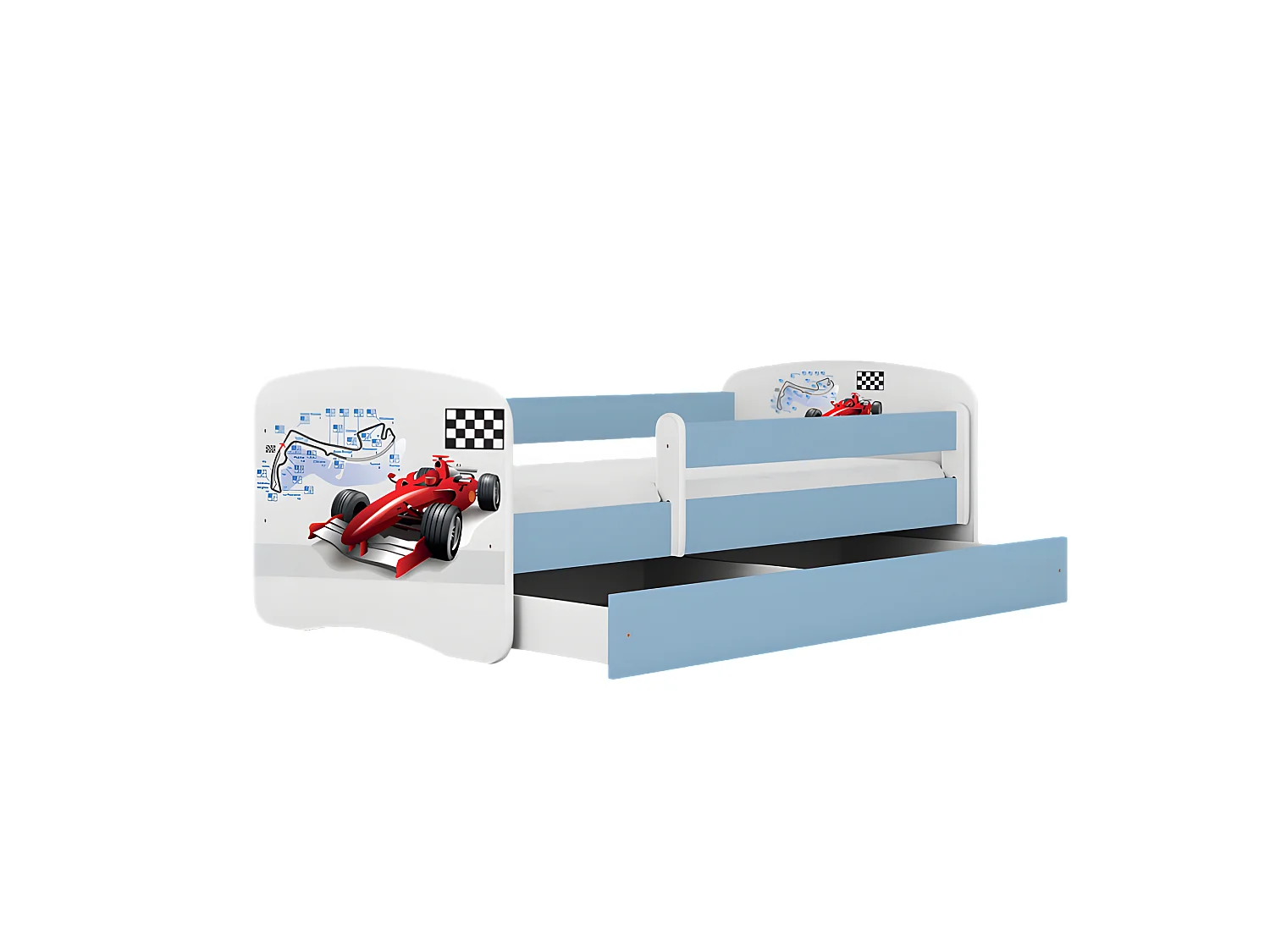 Lit babydreams bleu formule sans tiroir sans matelas 180/80
