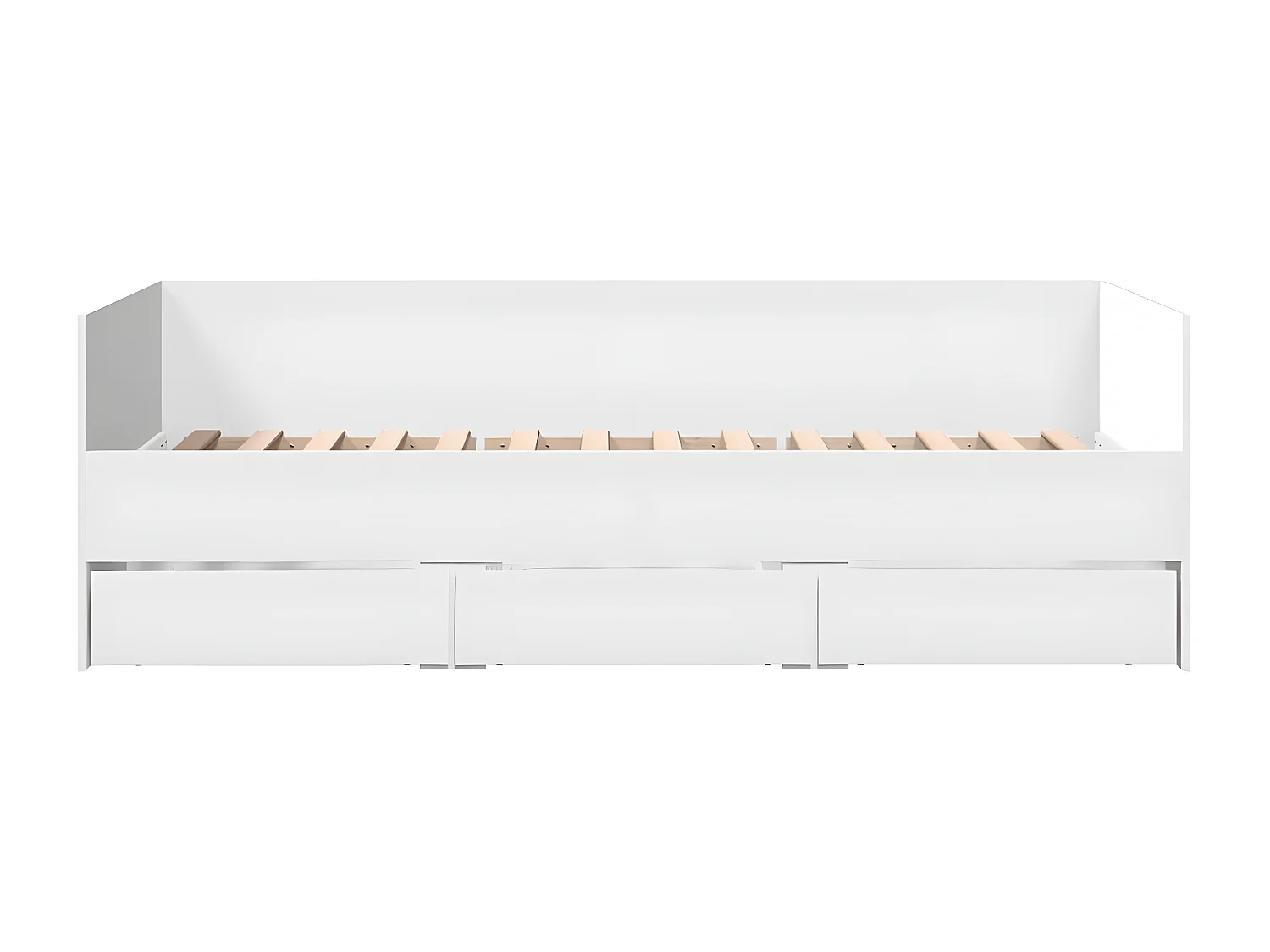 Sofá-cama c/ gavetas 90x200 cm derivados de madeira branco
