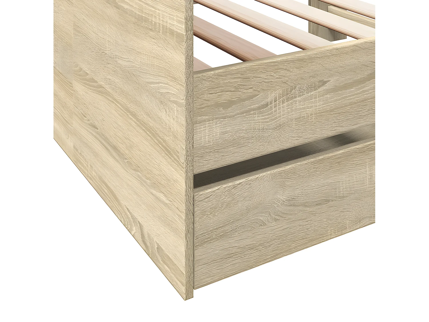 Lit de jour et tiroirs chêne sonoma 100x200 cm bois ingénierie