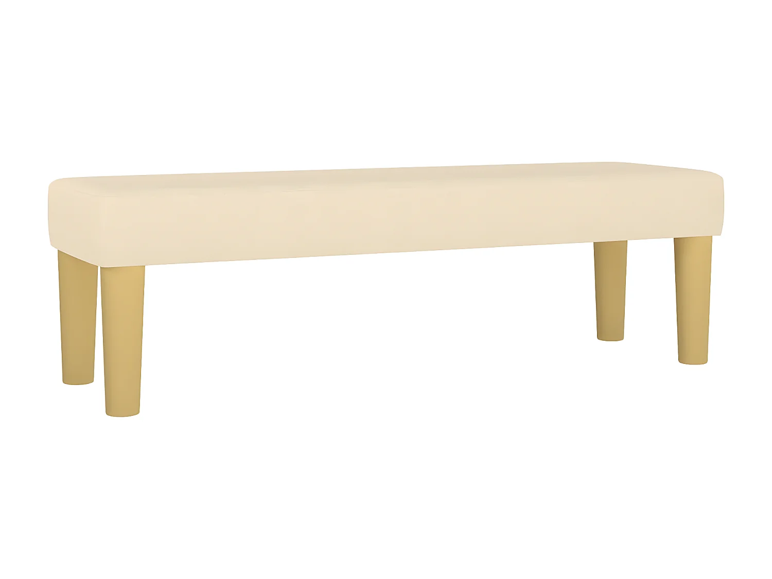 Cama com molas/colchão 140x190 cm tecido cor creme