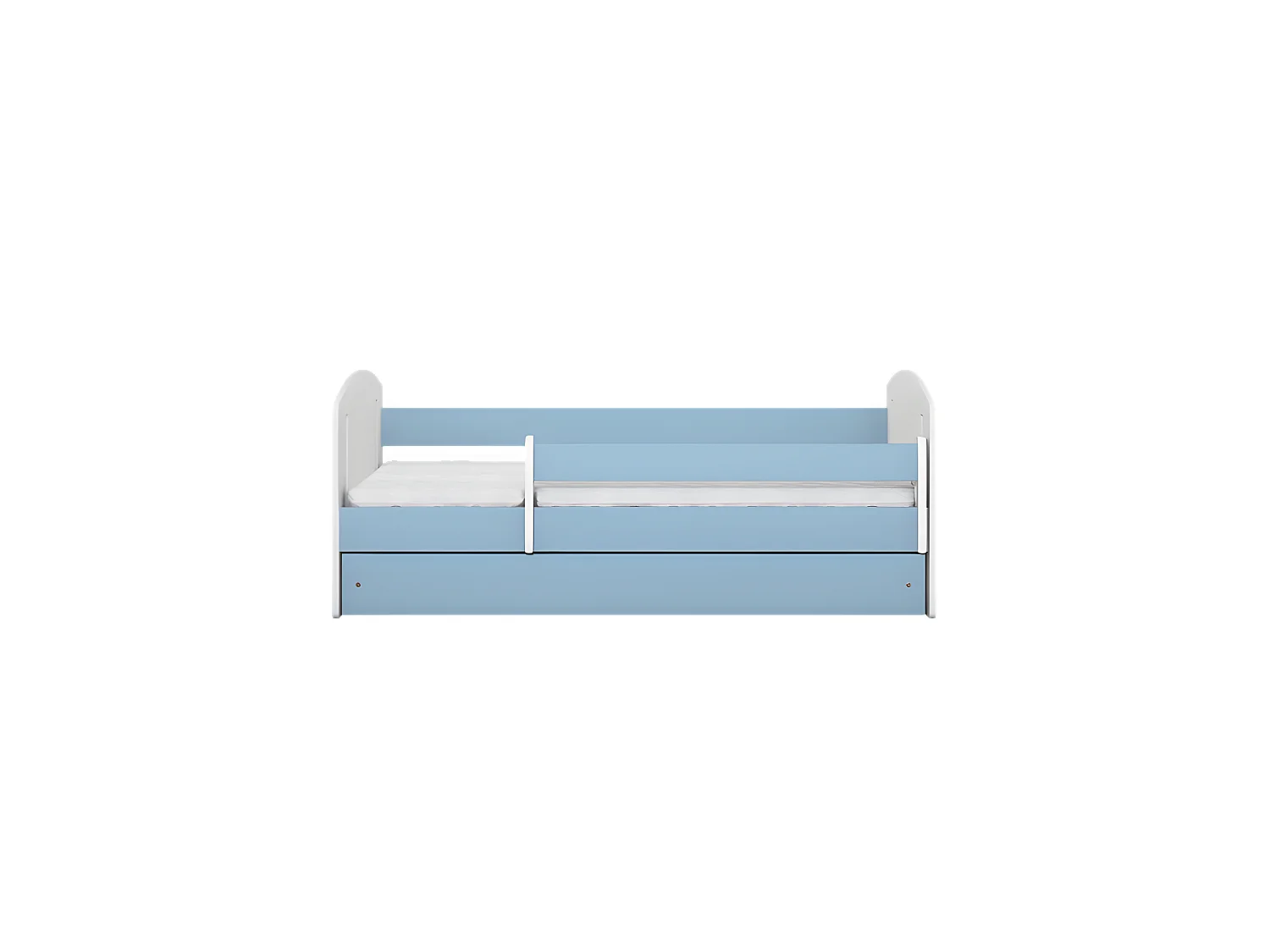 Lit classique 2 bleu avec tiroir sans matelas 180/80