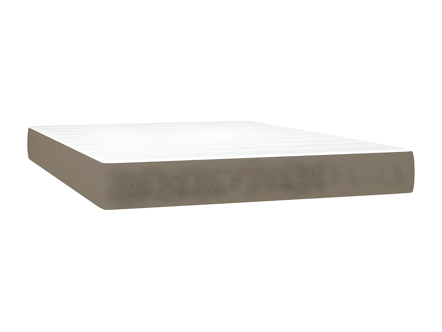 Lit à sommier tapissier avec matelas Taupe 140x200 cm Tissu