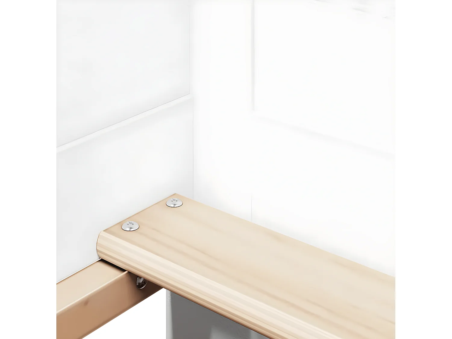 Conj. sofá-cama e banco c/ telhado 90x190cm pinho maciço branco