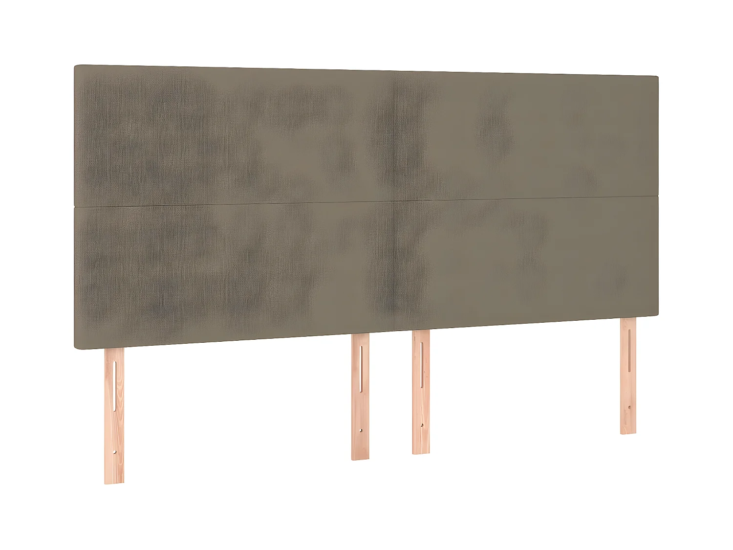 Cama box spring con colchón tela gris taupe 180x200 cm