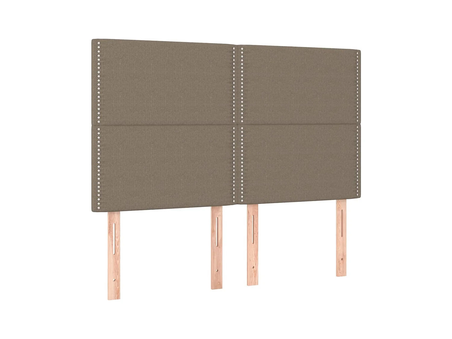 Lit à sommier tapissier avec matelas Taupe 140x190 cm Tissu