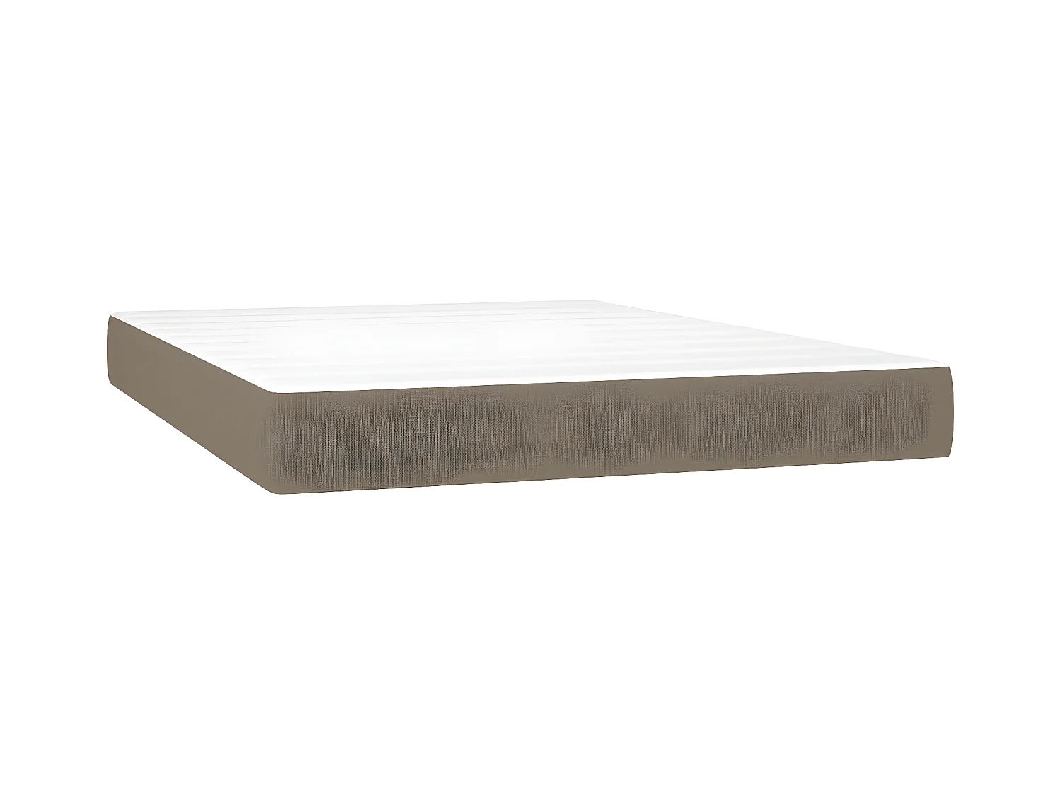Lit à sommier tapissier avec matelas Taupe 140x190 cm Tissu