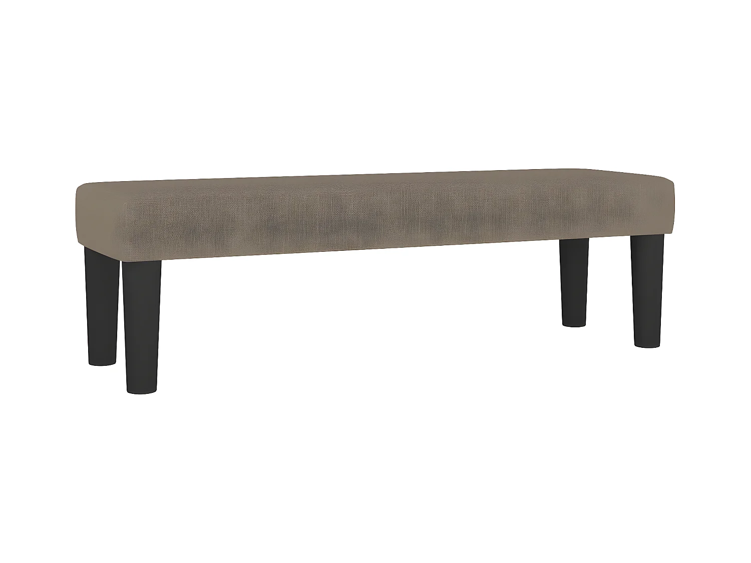 Lit à sommier tapissier avec matelas Taupe 140x190 cm Tissu