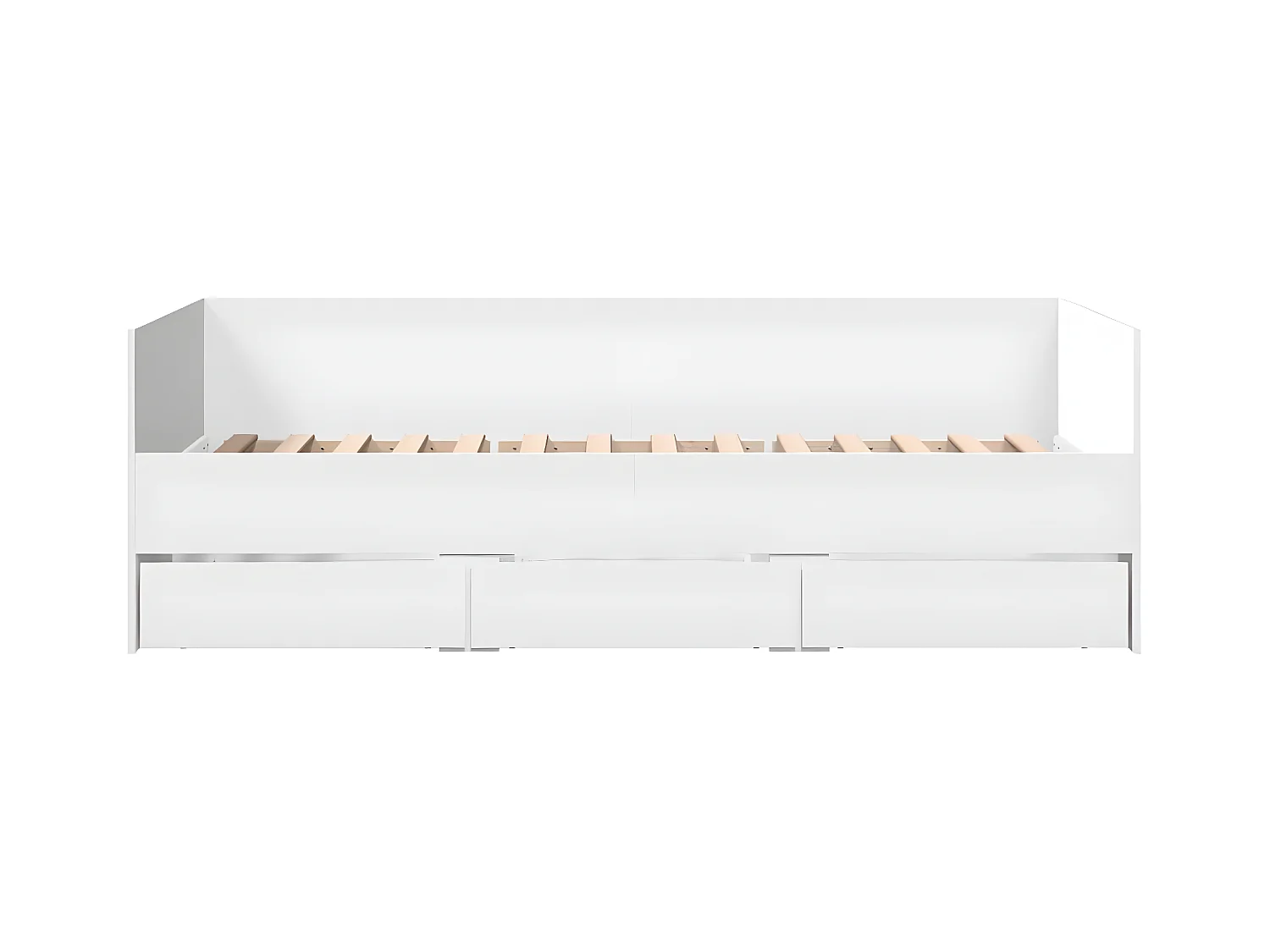 Lit de jour avec tiroirs blanc 100x200 cm bois d'ingénierie