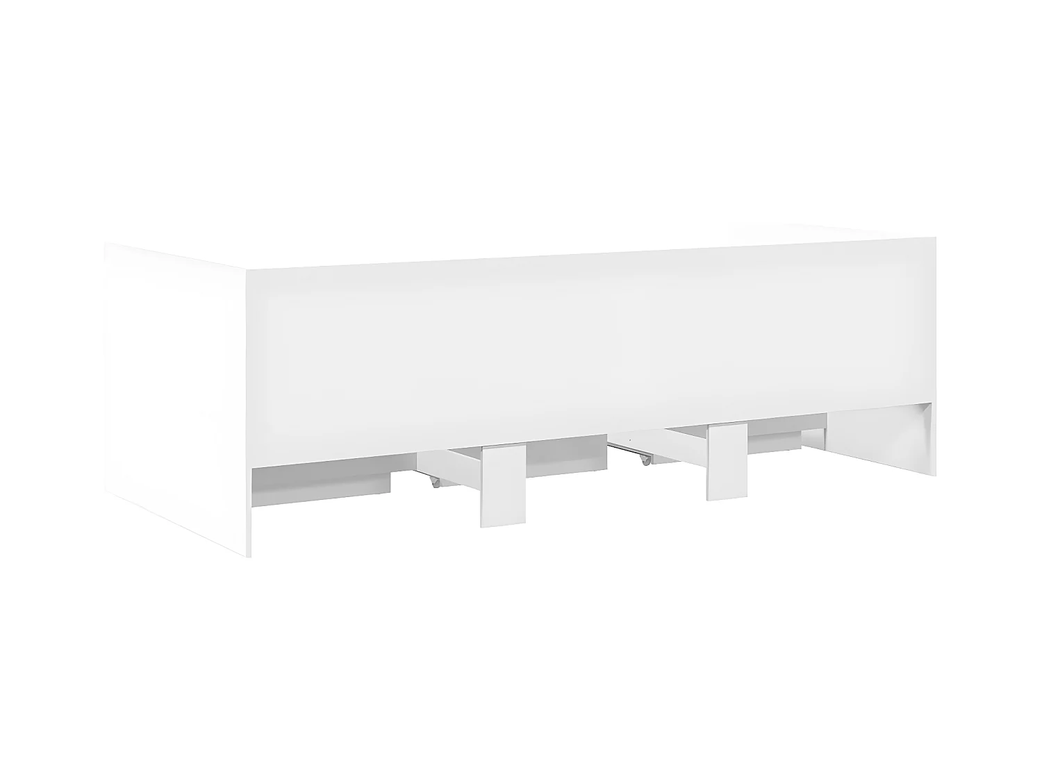 Lit de jour avec tiroirs blanc 100x200 cm bois d'ingénierie