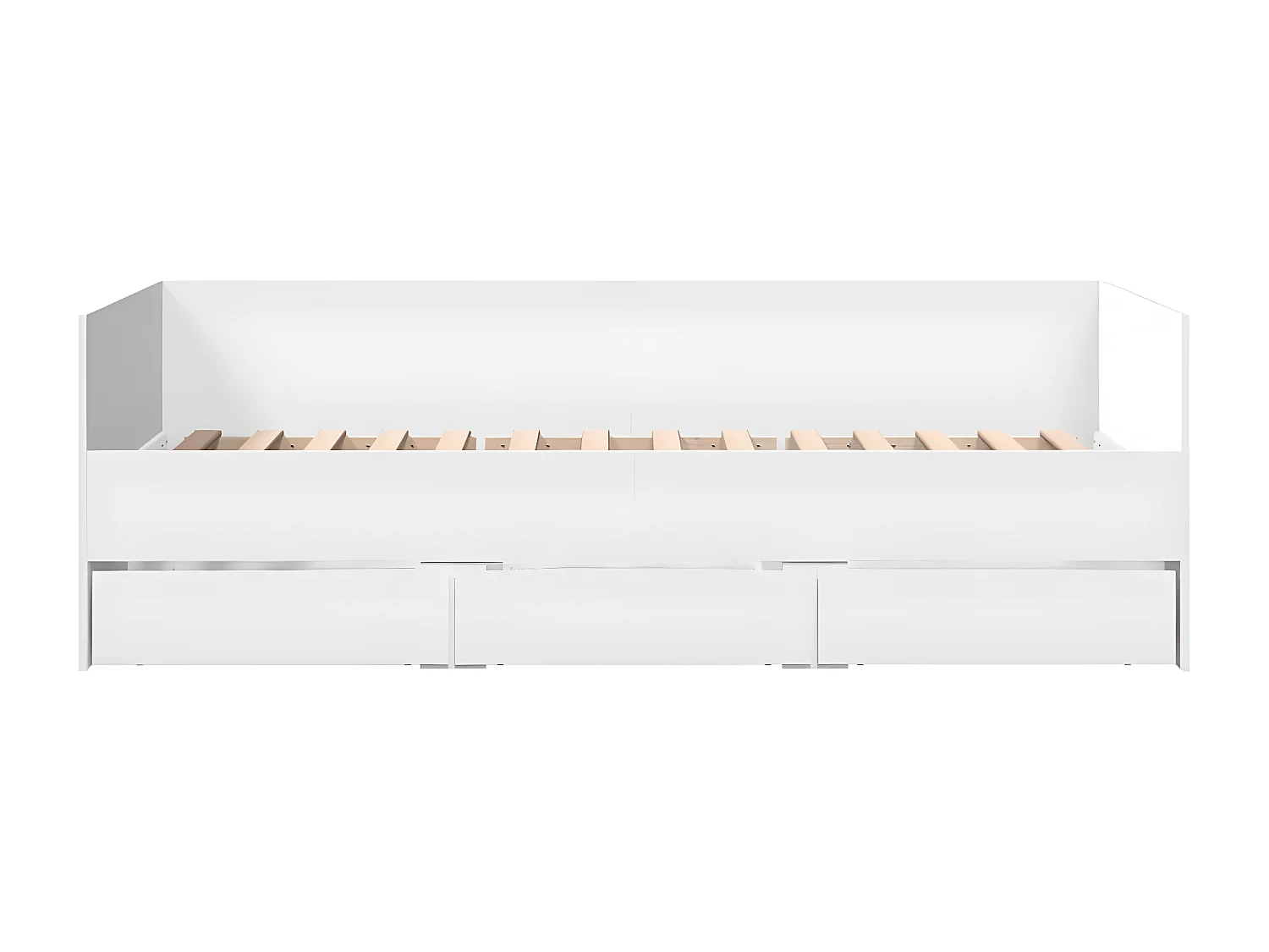 Sofá-cama c/ gavetas 100x200 cm derivados de madeira branco