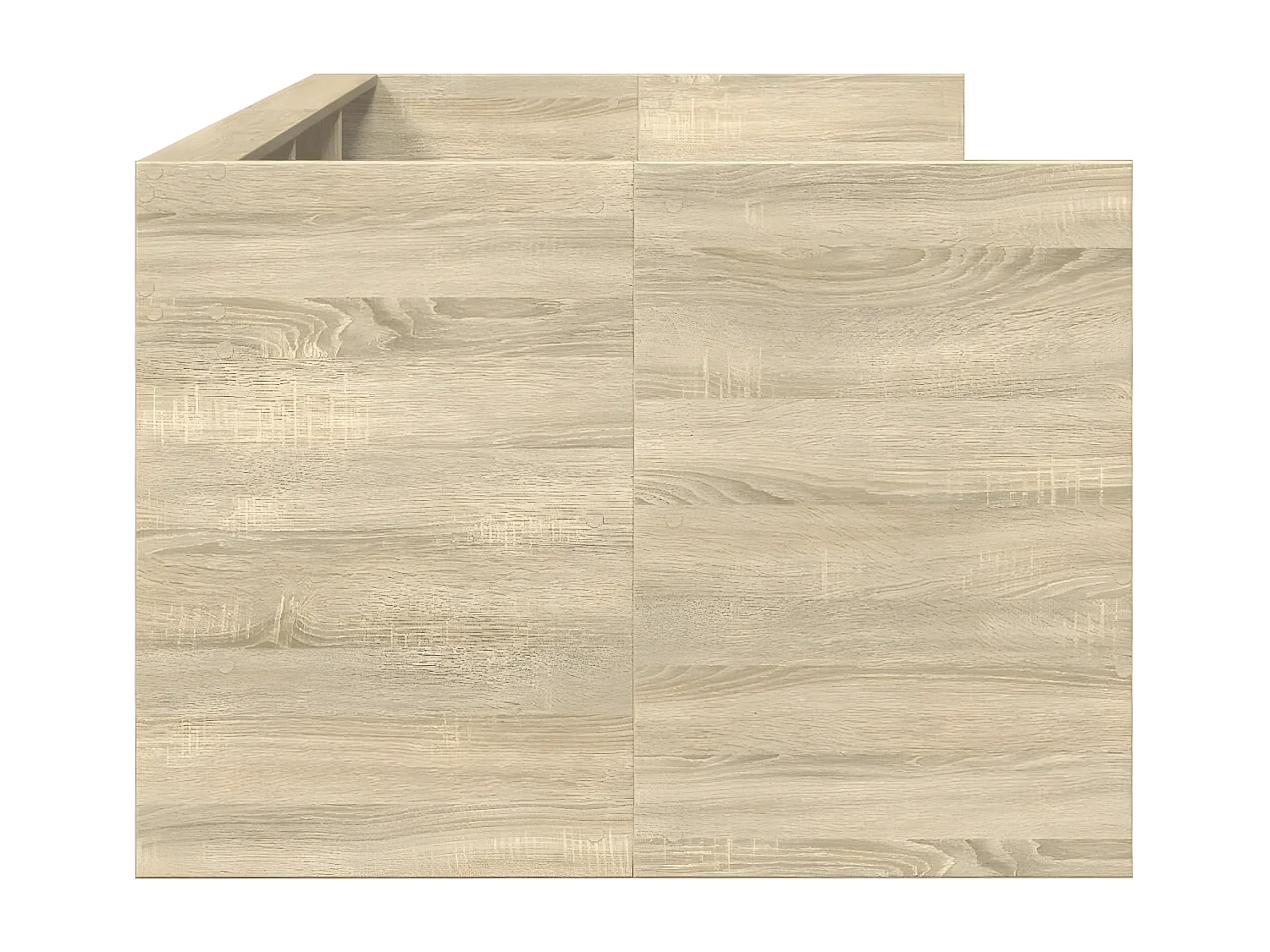 Sofá-cama com gavetas derivados de madeira carvalho sonoma