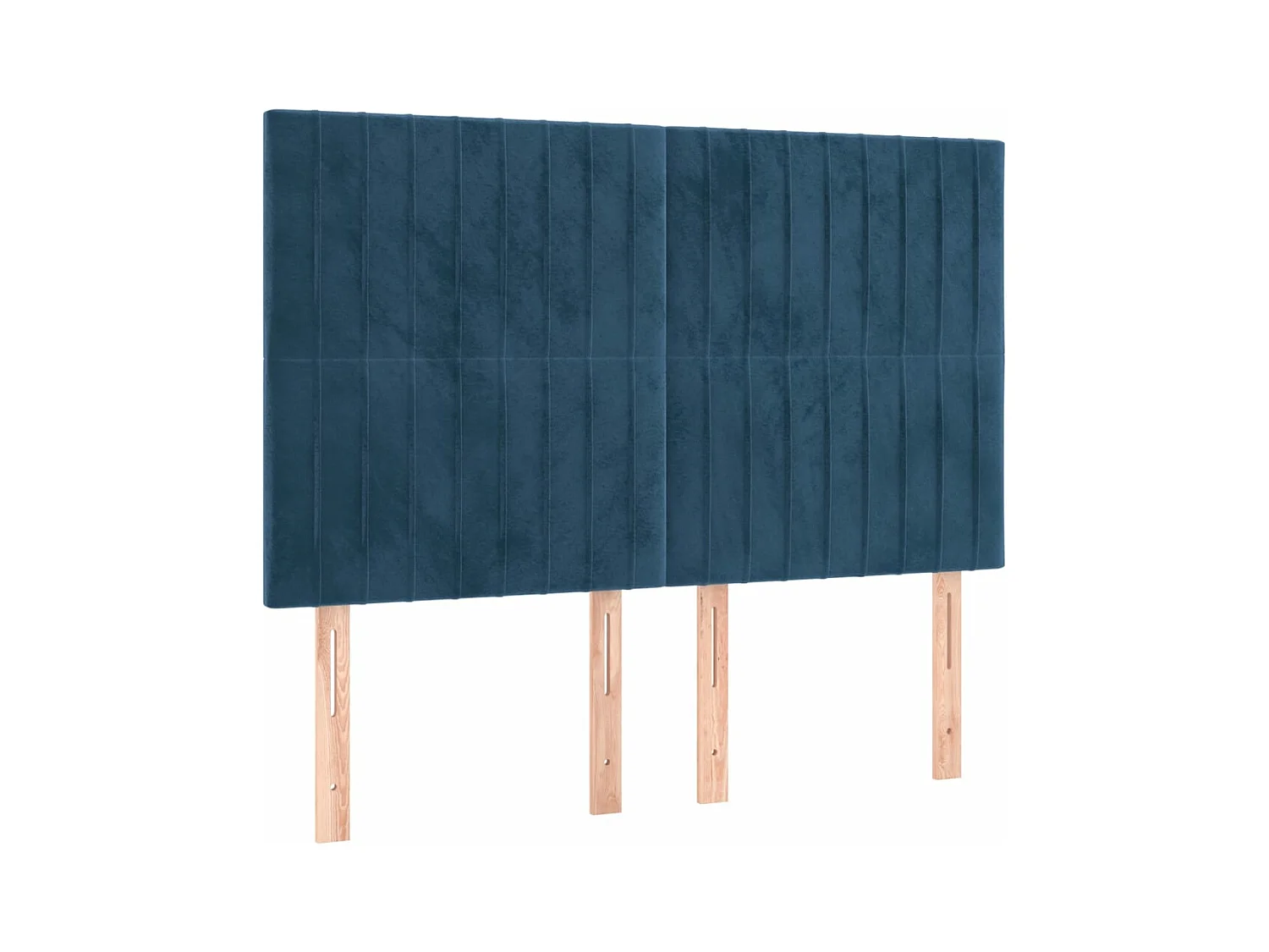 Lit à sommier tapissier et matelas Bleu foncé 140x200cm Velours