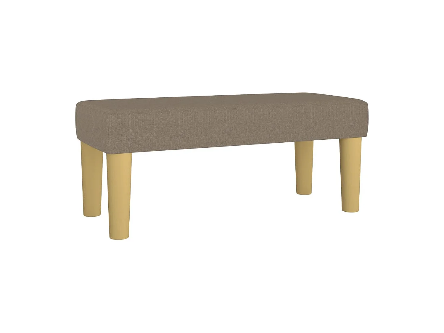 Lit à sommier tapissier avec matelas Taupe 120x200 cm Tissu