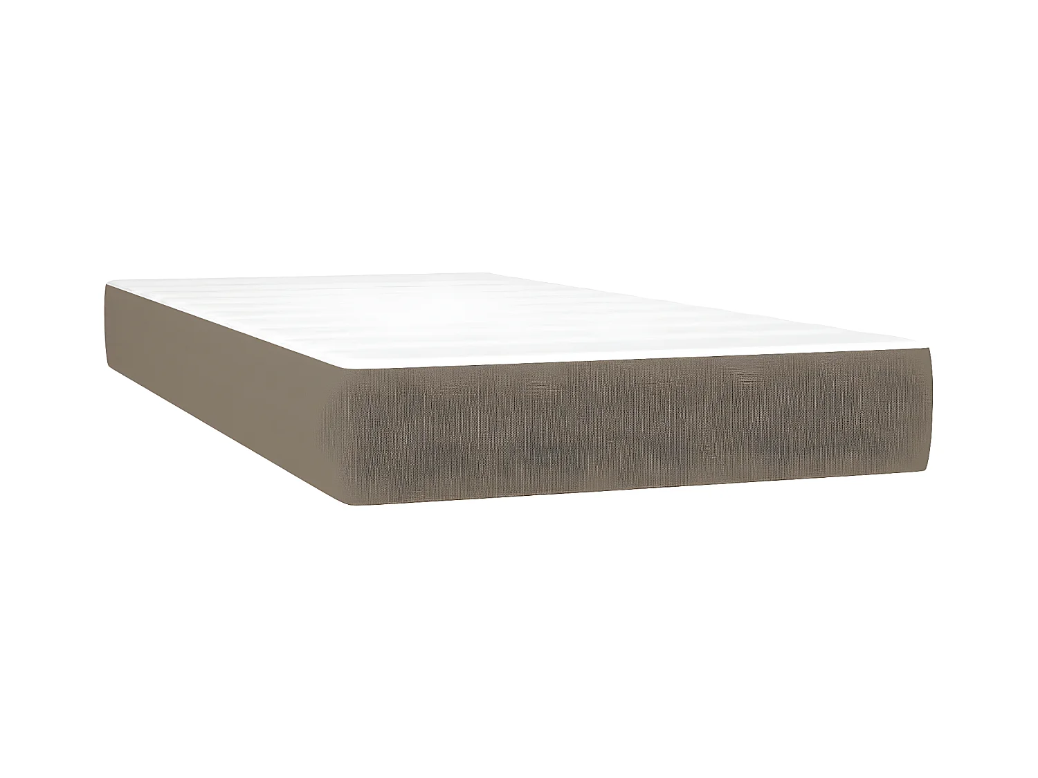 Lit à sommier tapissier avec matelas Taupe 90x200 cm Tissu