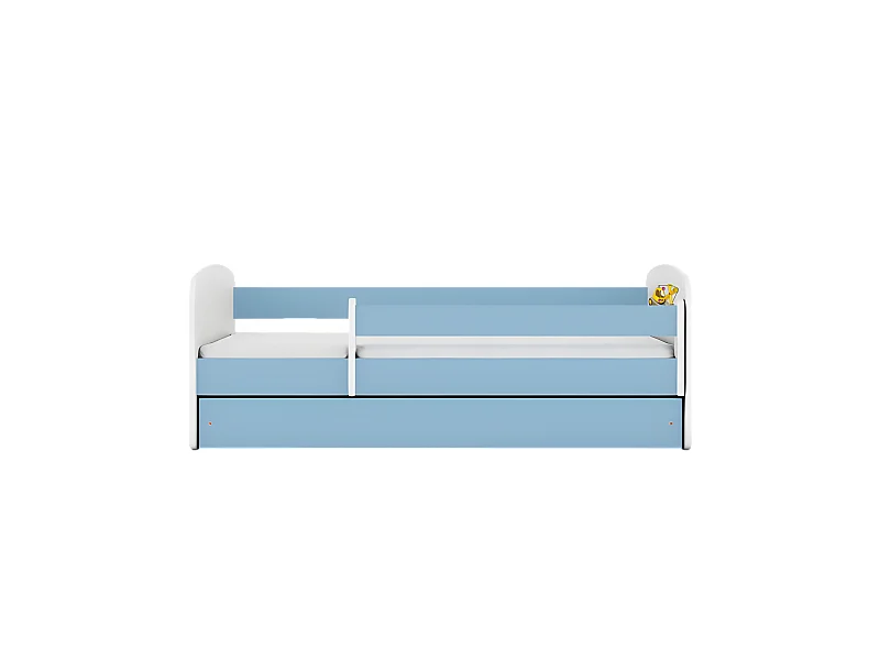 Lit babydreams pelle bleue sans tiroir avec matelas 180/80