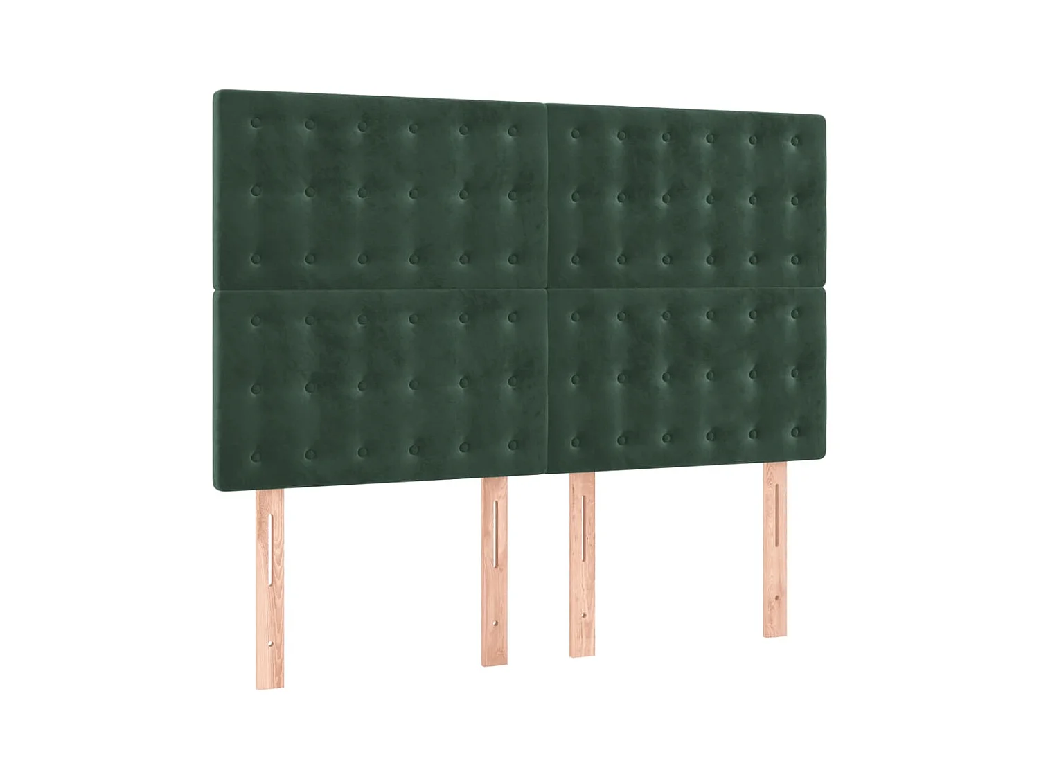 Cama box spring con colchón terciopelo verde oscuro 140x200 cm