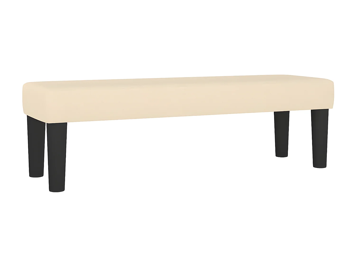 Cama com molas/colchão 200x200 cm tecido cor creme