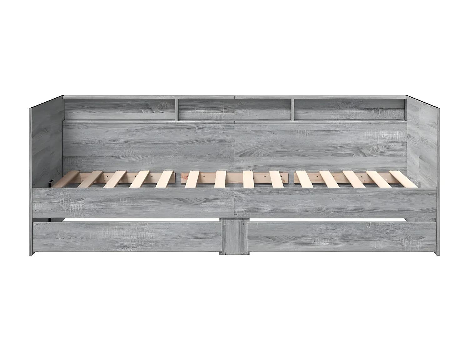 Tumbona con cajones madera ingeniería gris Sonoma 75x190 cm