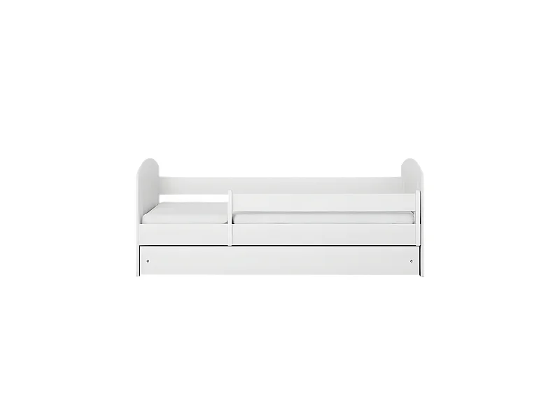 Lit classique 2 blanc avec tiroir sans matelas 160/80