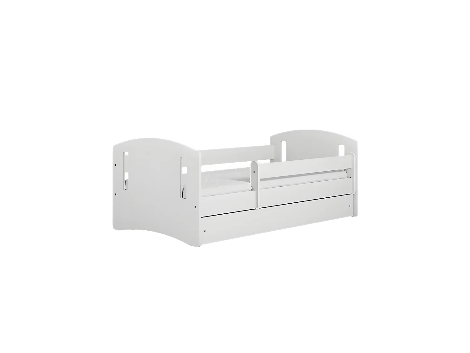 Cama 2 clásica blanca con cajón sin colchón 160/80.