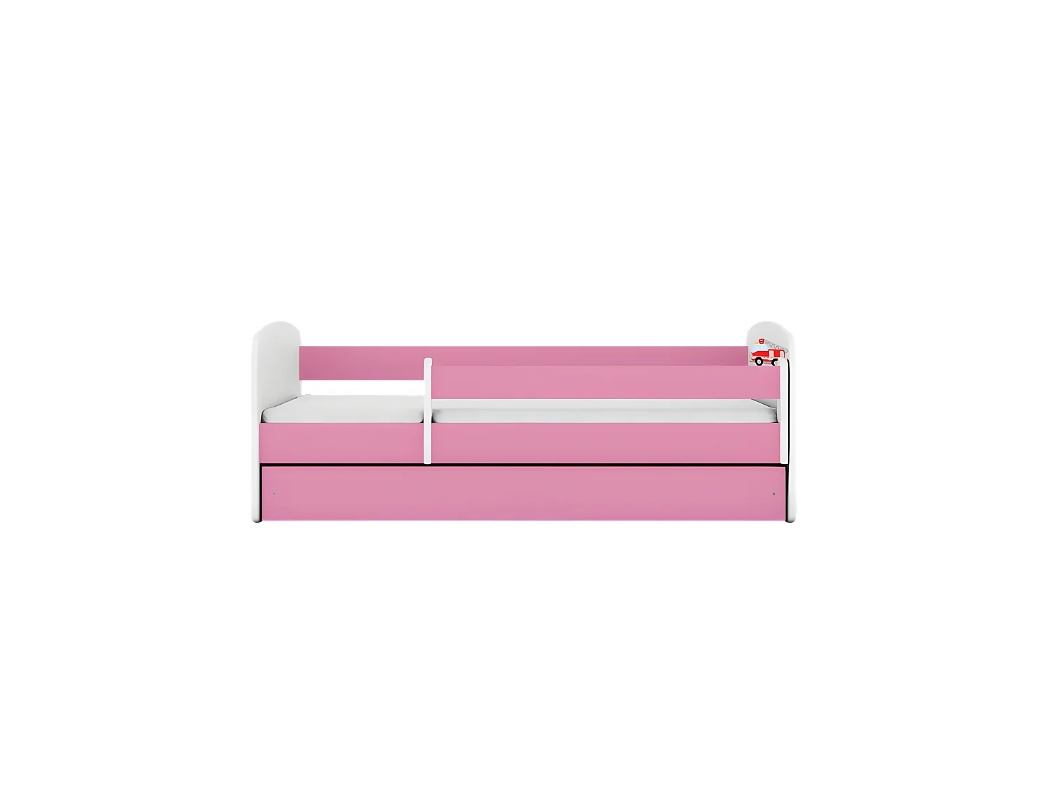 Lit babydreams pompier rose avec tiroir sans matelas 160/80