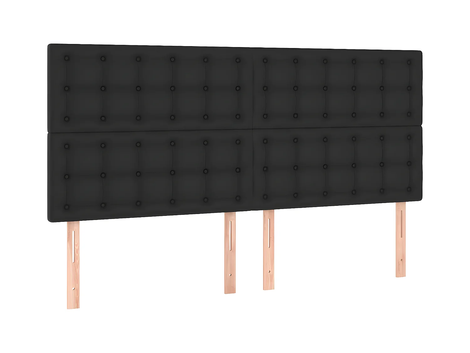 Lit à sommier tapissier avec matelas Noir 200x200 cm Similicuir