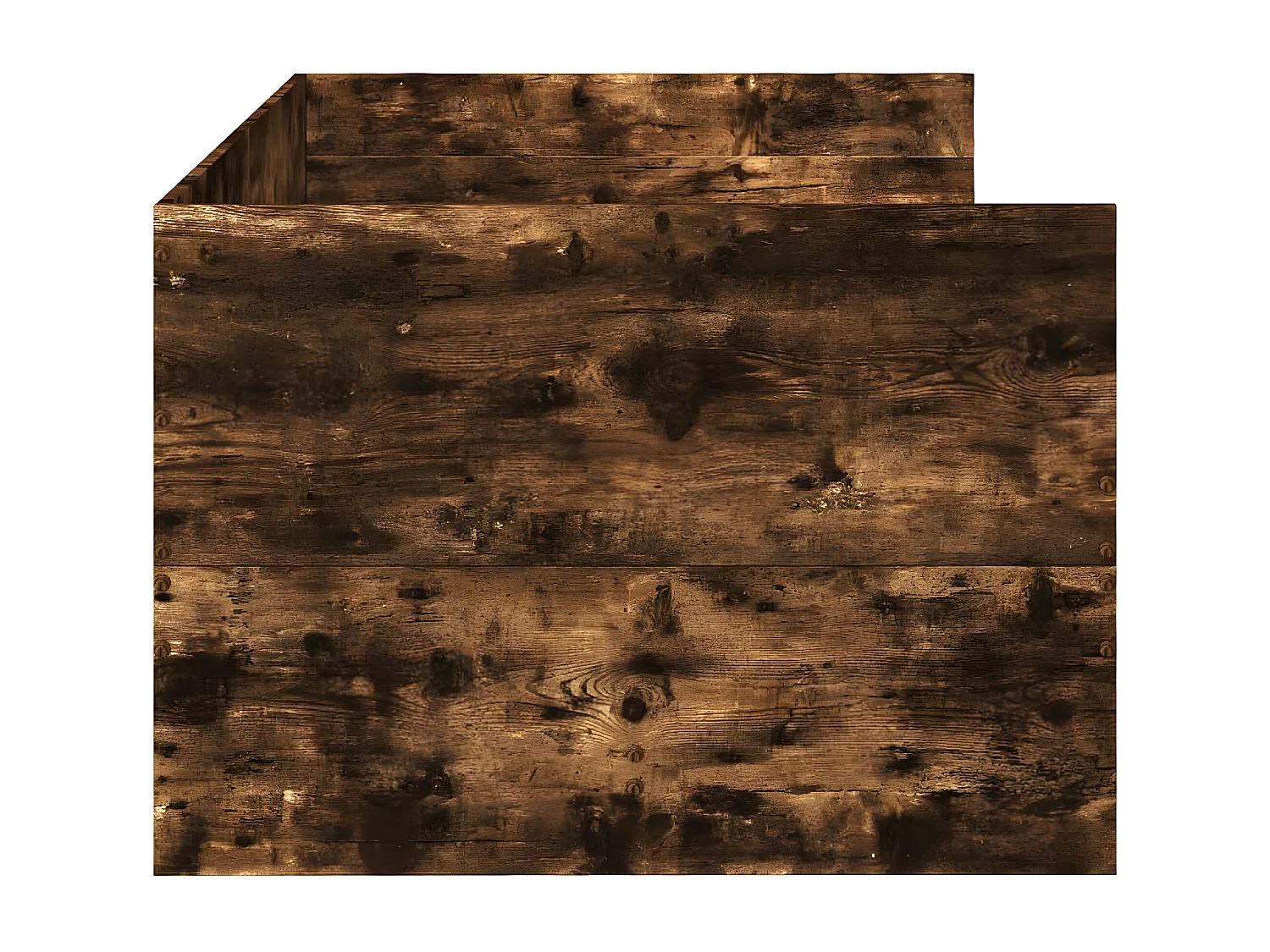 Sofá-cama com gavetas derivados de madeira carvalho fumado