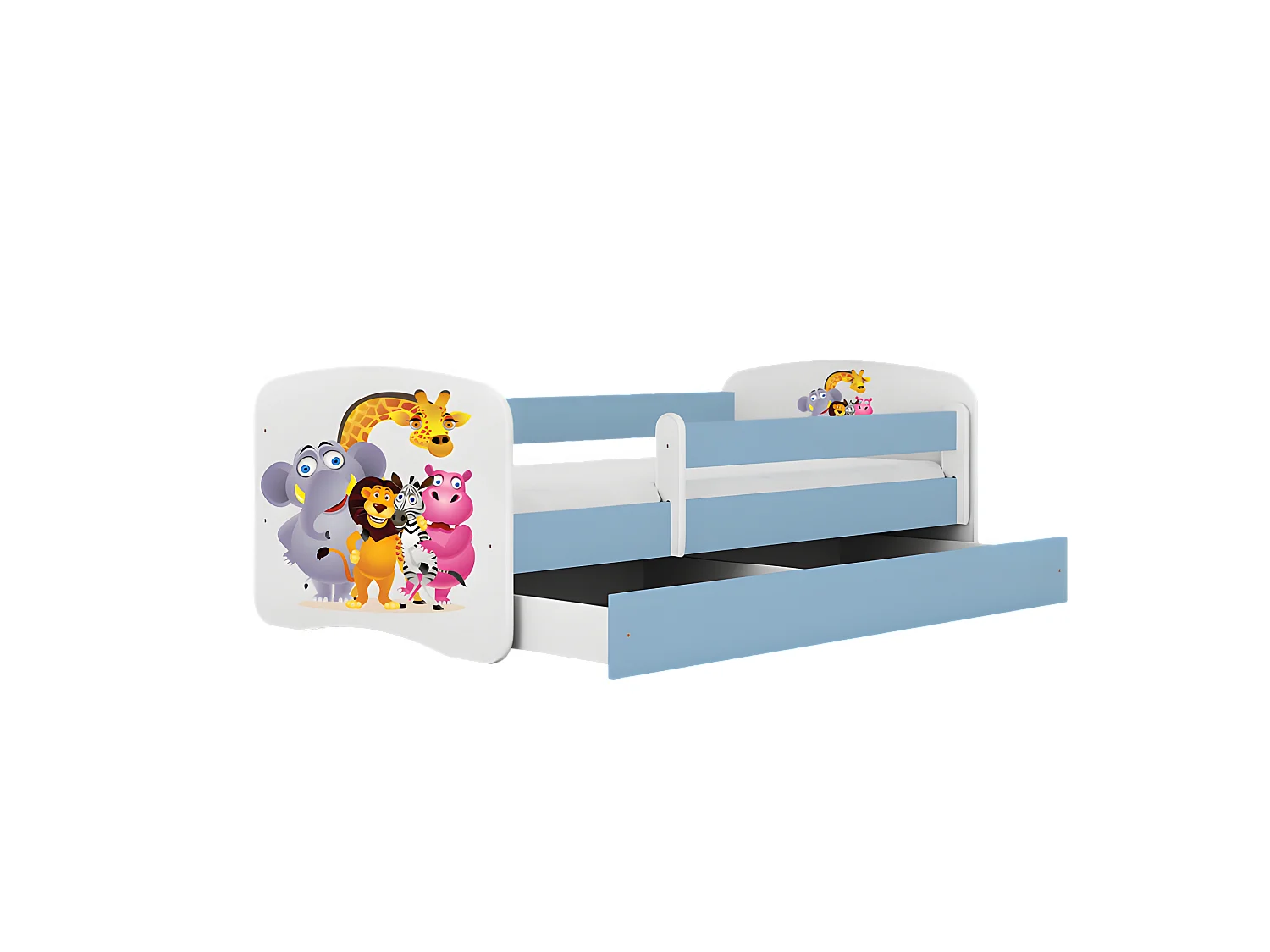 Cama babydreams zoo azul con cajón sin colchón 180/80