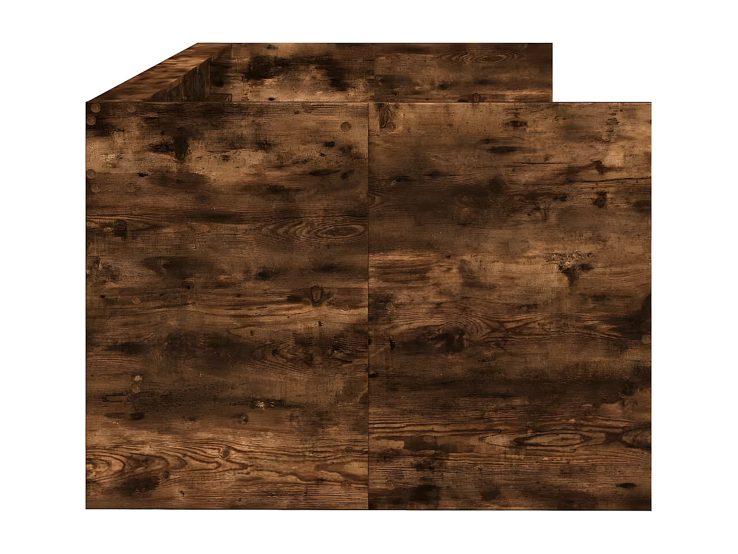 Tumbona con cajones madera ingeniería roble ahumado 100x200 cm