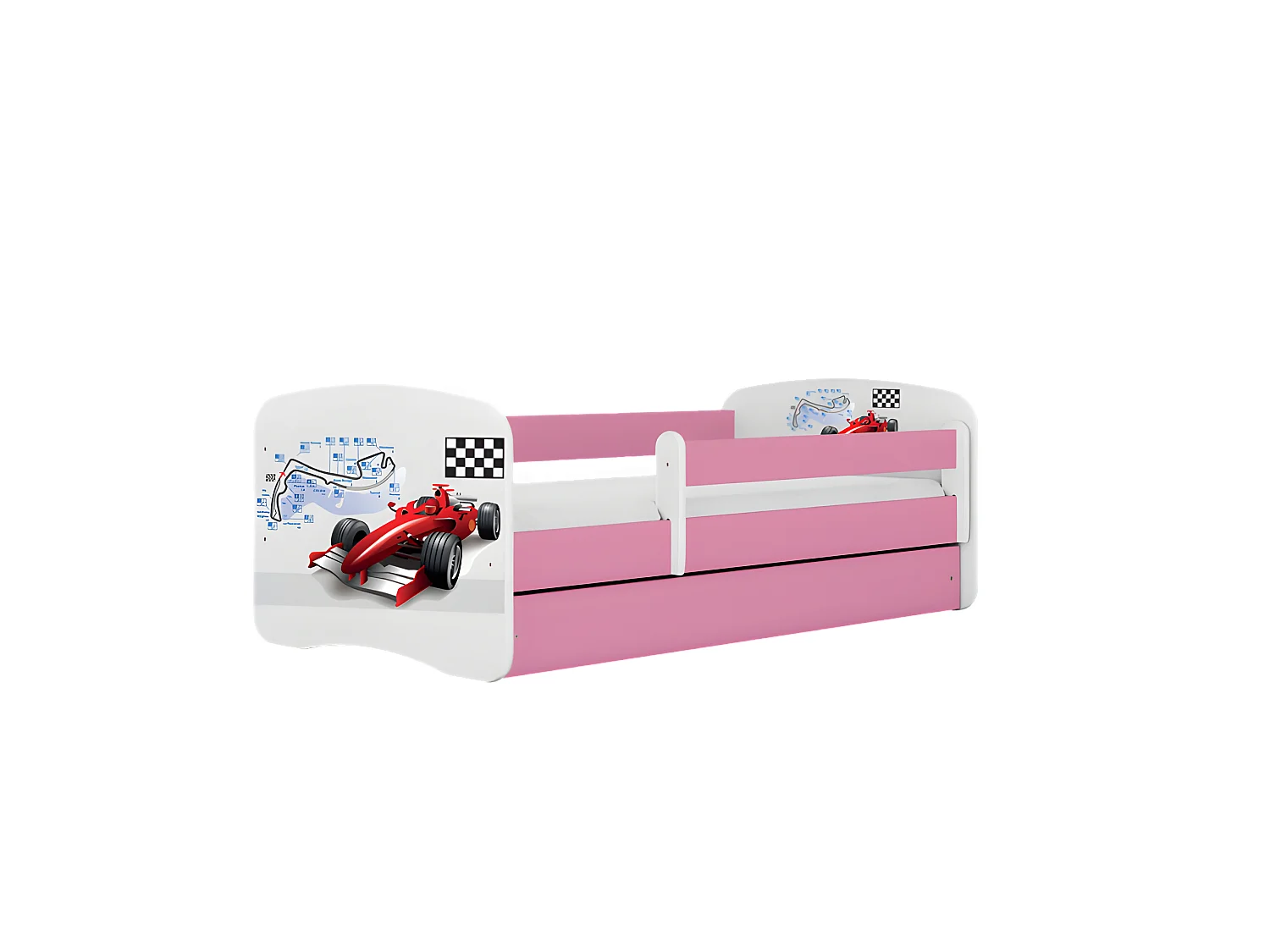 Babydreams cama de fórmula rosa sin cajón con colchón 180/80
