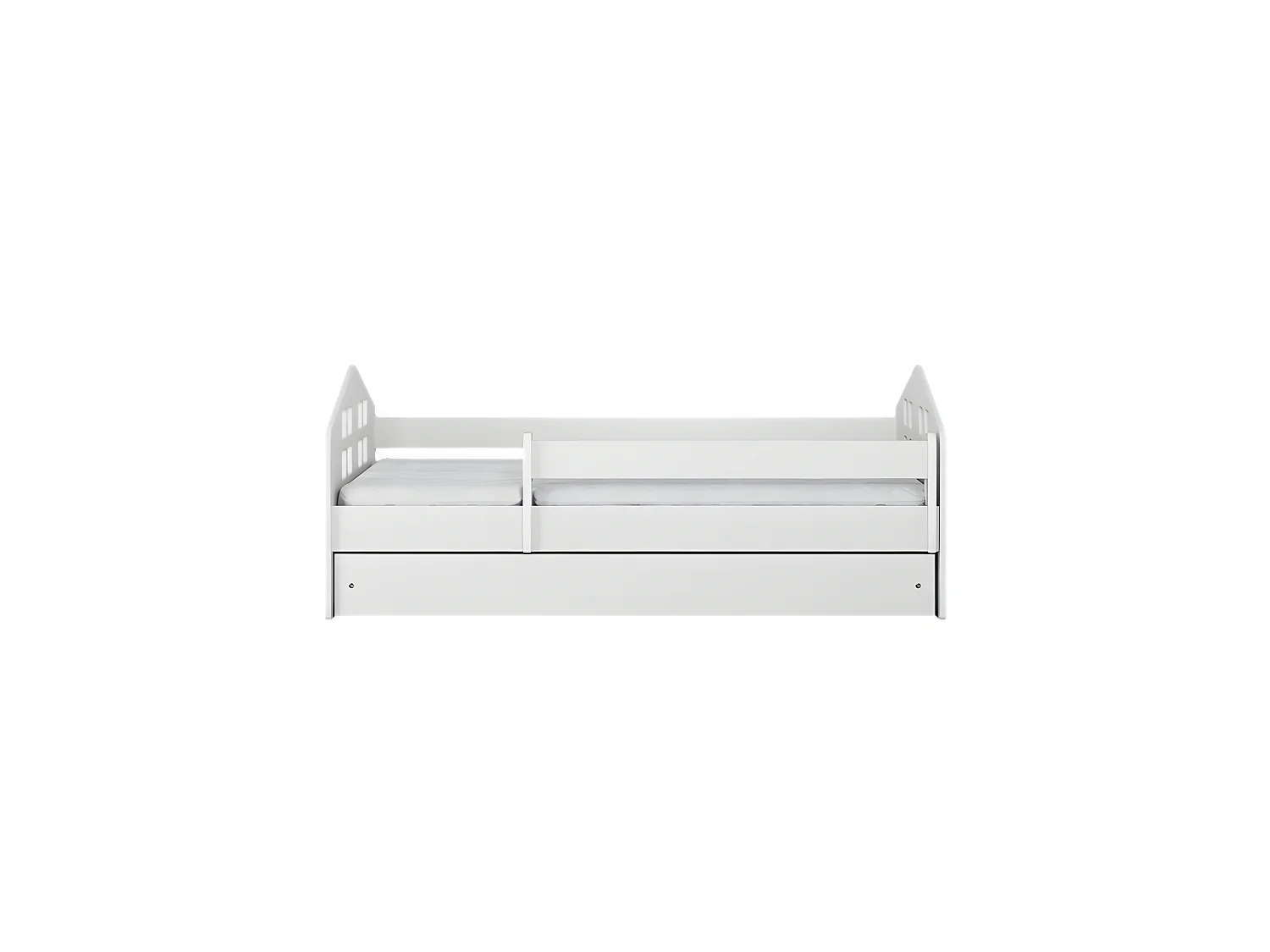 Lit Kacper blanc avec tiroir sans matelas 160/80