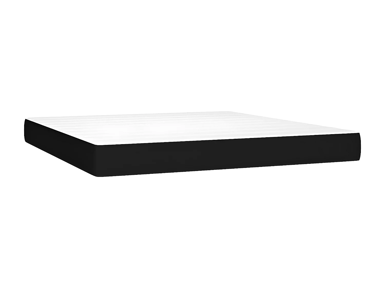 Cama box spring con colchón tela negro 160x200 cm