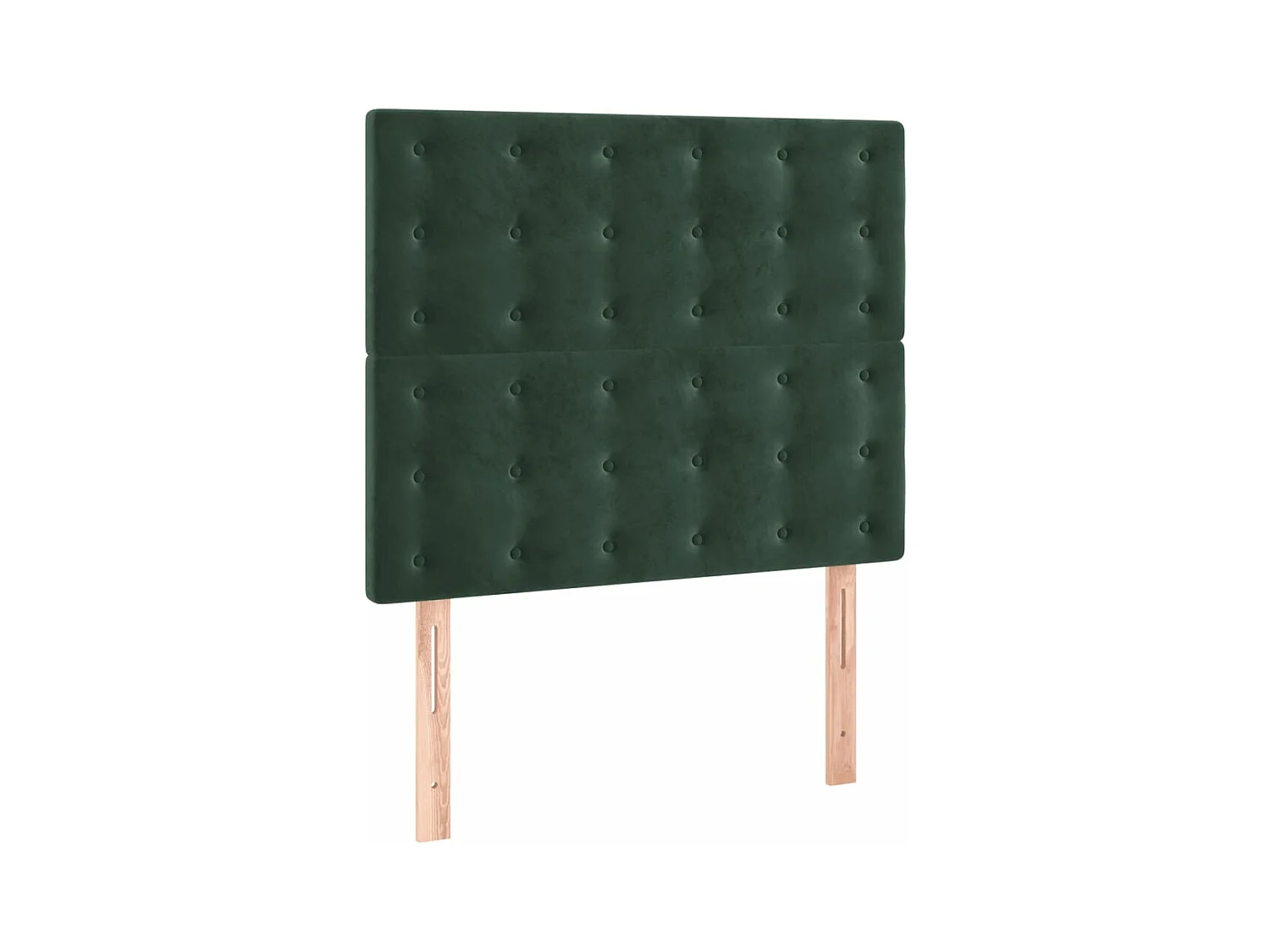 Lit à sommier tapissier et matelas Vert foncé 80x200 cm Velours
