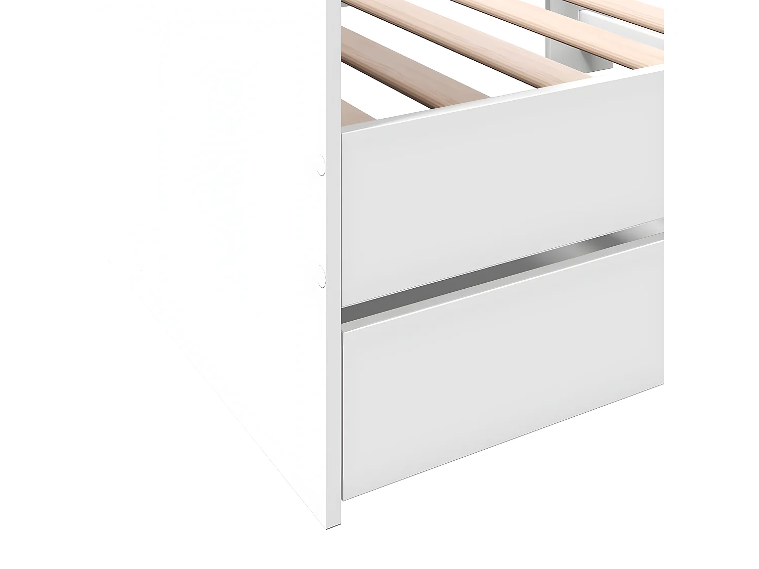 Sofá-cama c/ gavetas 90x200 cm derivados de madeira branco